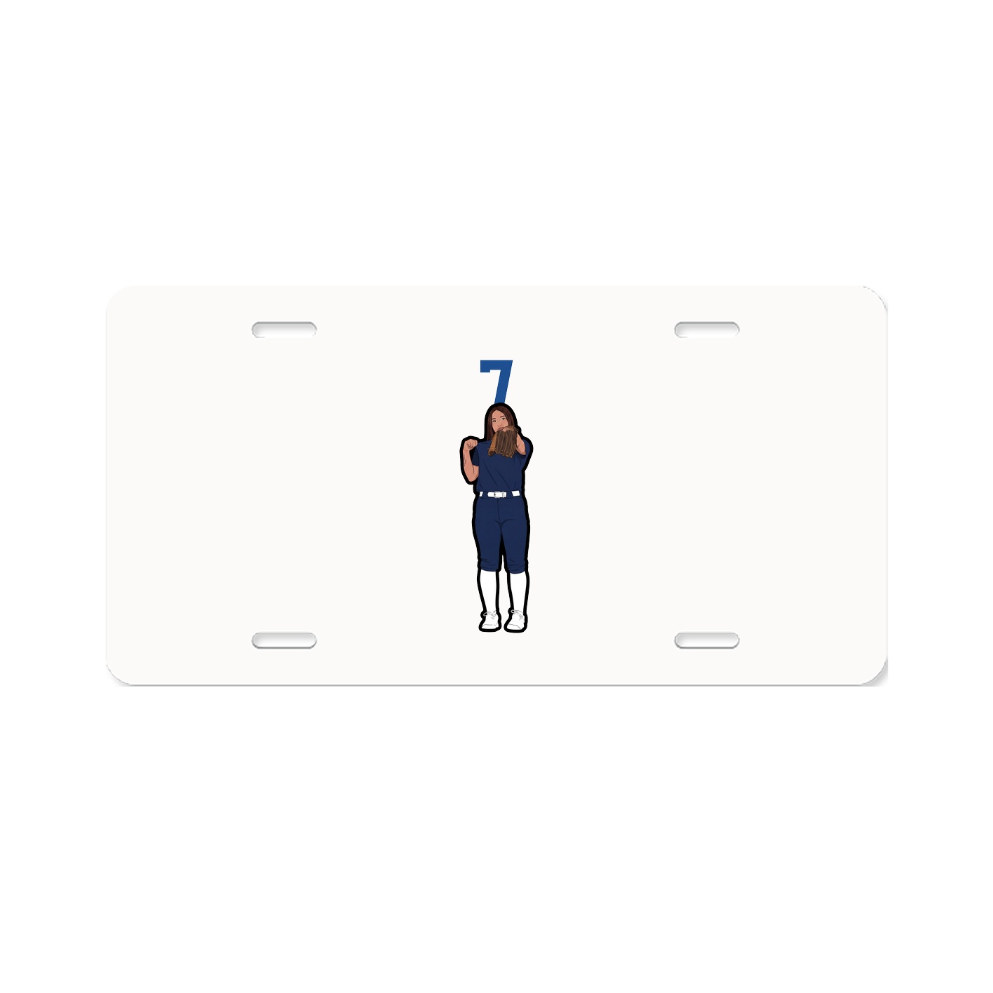 License Plate — Number Top in Classic