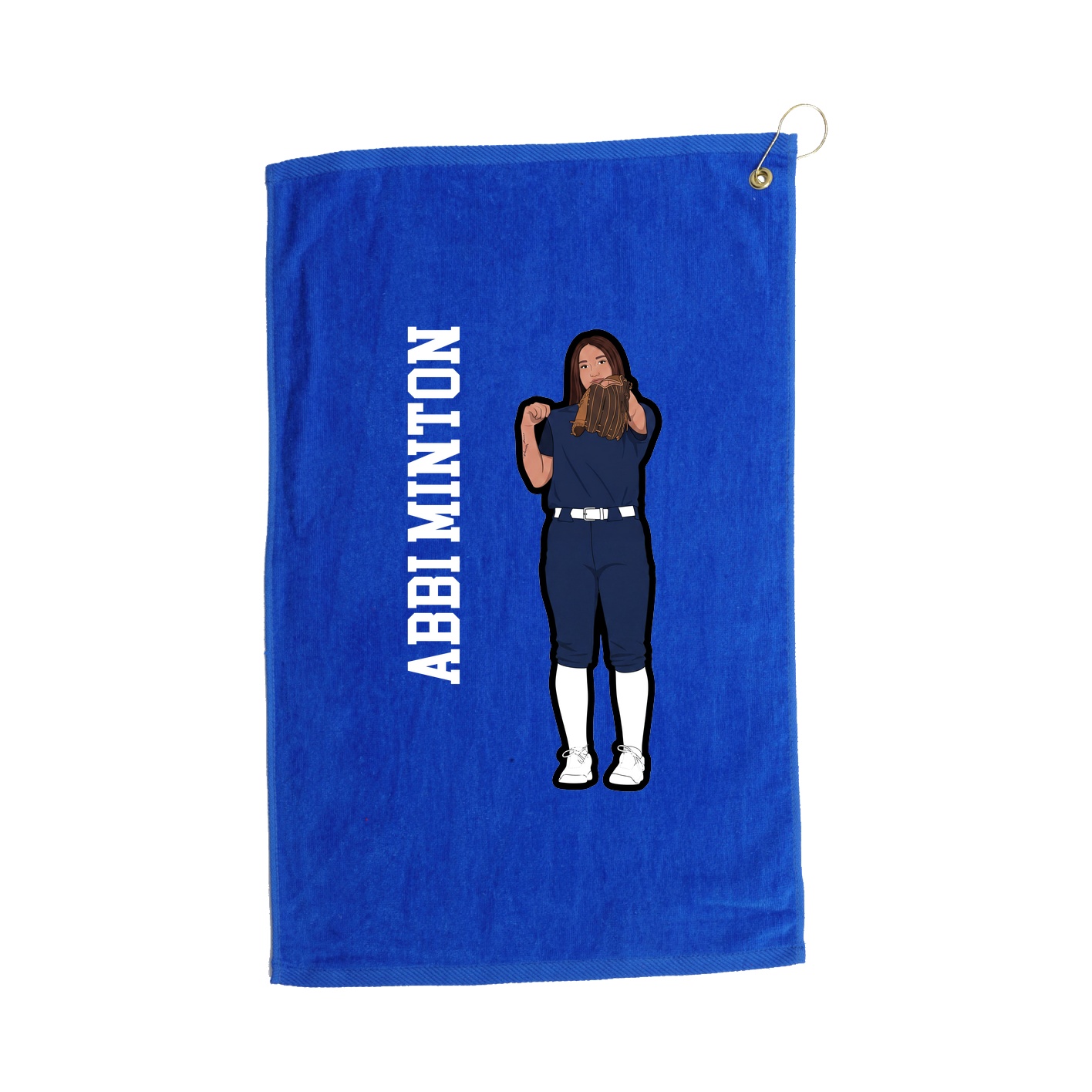 Golf Towel — Name Vertical in Royal