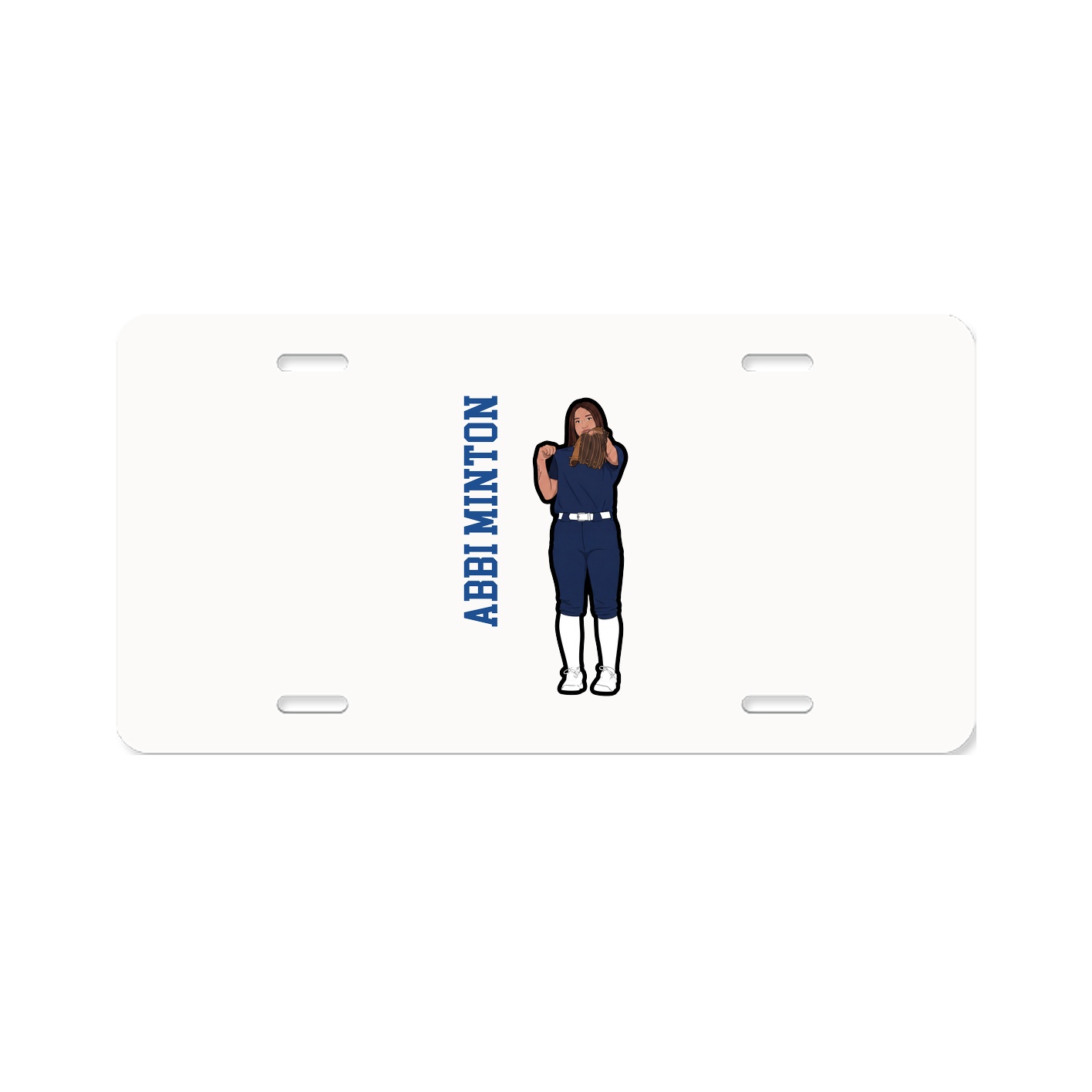 License Plate — Name Vertical in Classic