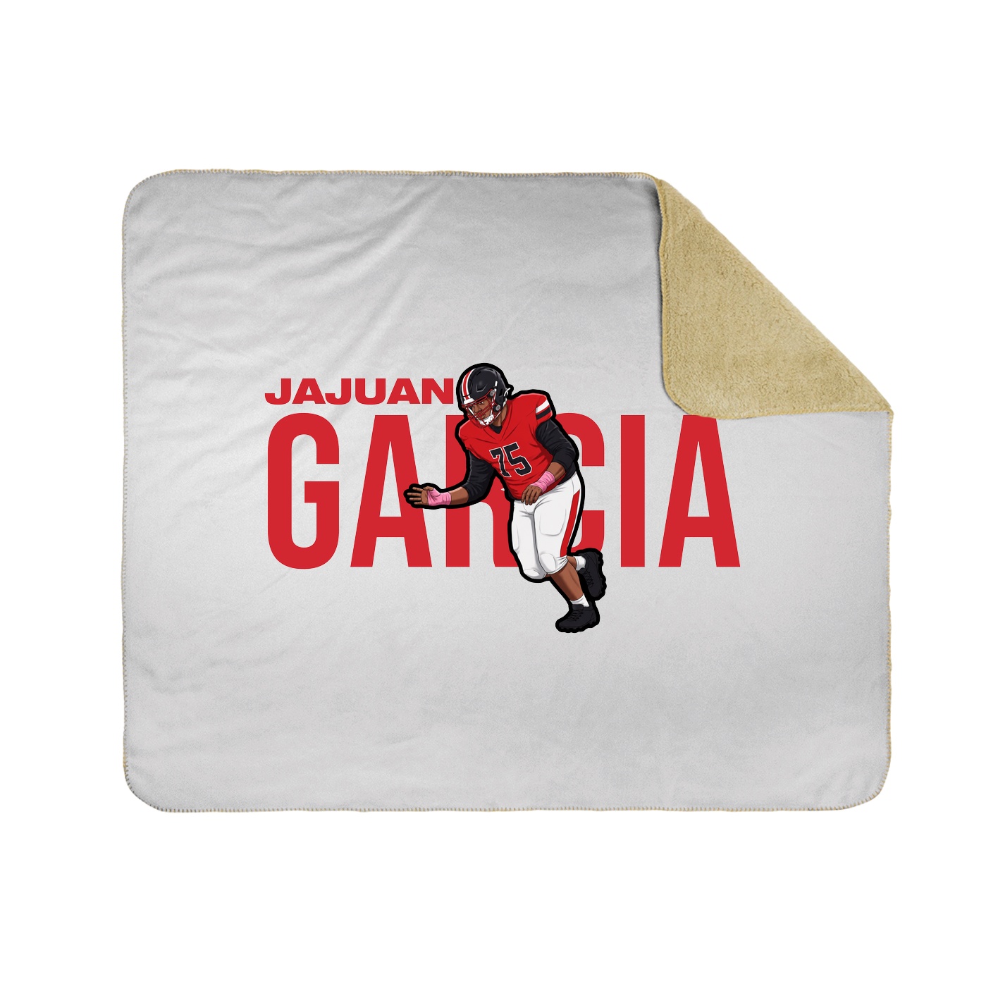 Throw Blanket — Player Name in White