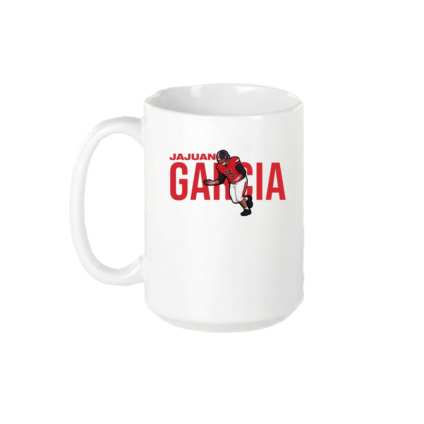15oz Coffee Mug — Player Name in White
