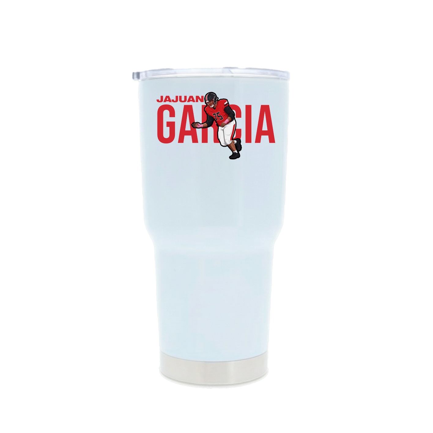 30oz Stainless Steel Tumbler — Player Name in White