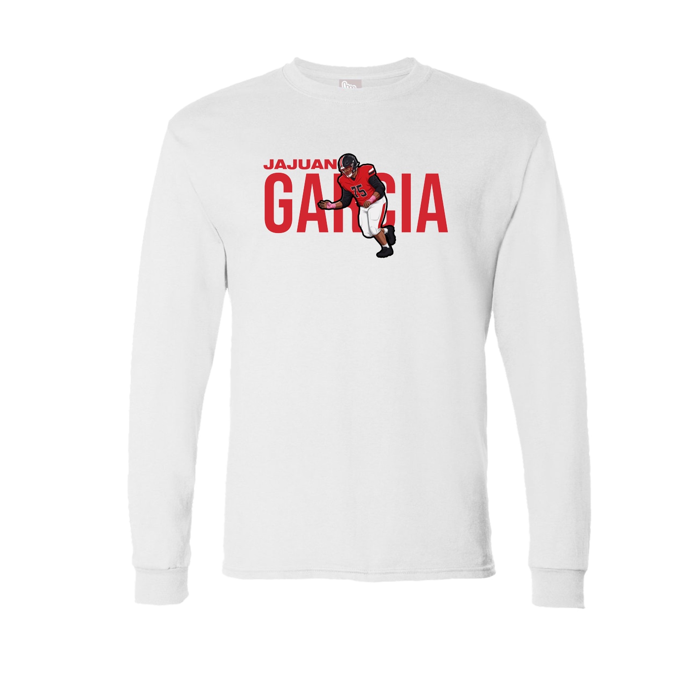 Long Sleeve Tee — Player Name in White