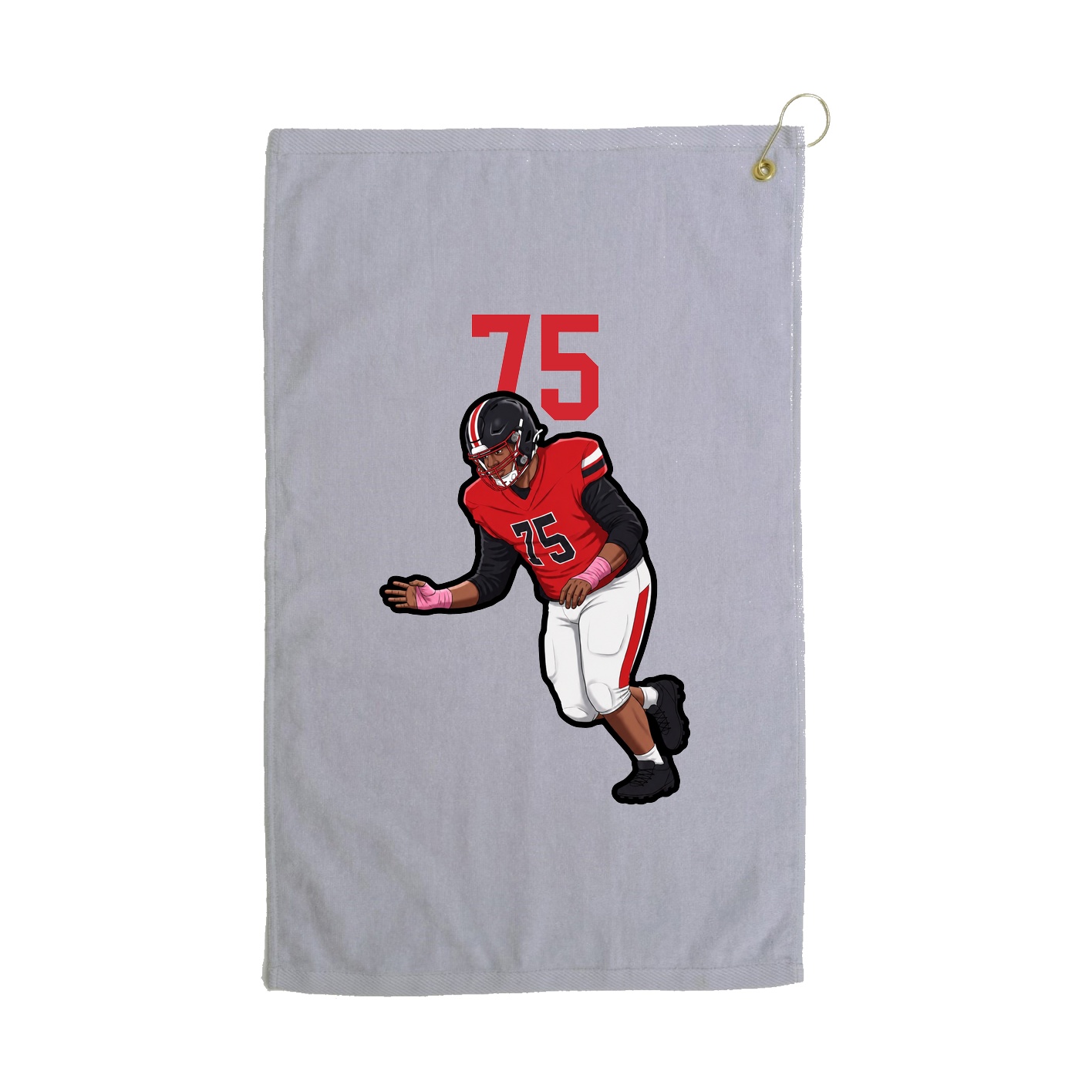 Golf Towel — Number Top in Grey