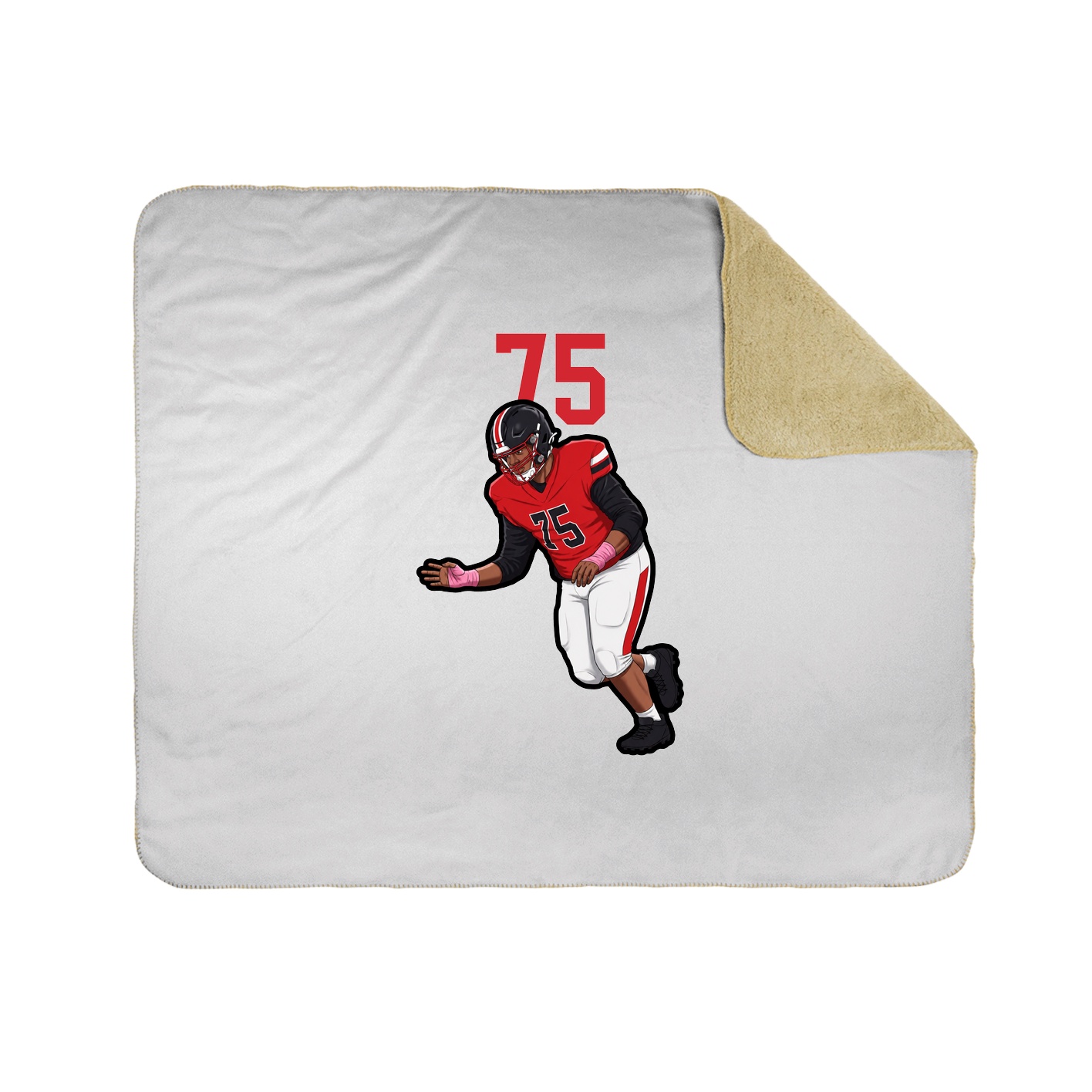 Throw Blanket — Number Top in White