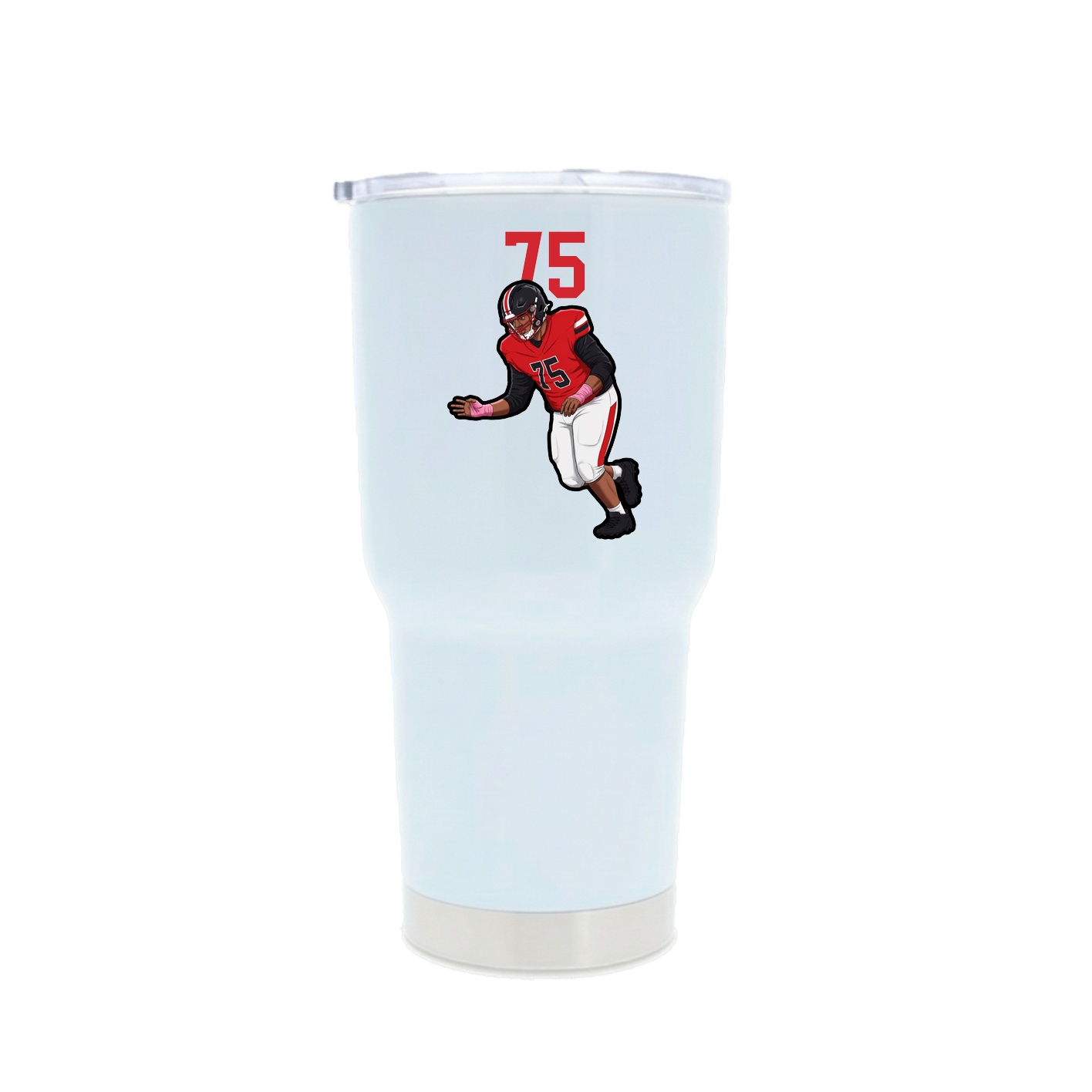 30oz Stainless Steel Tumbler — Number Top in White