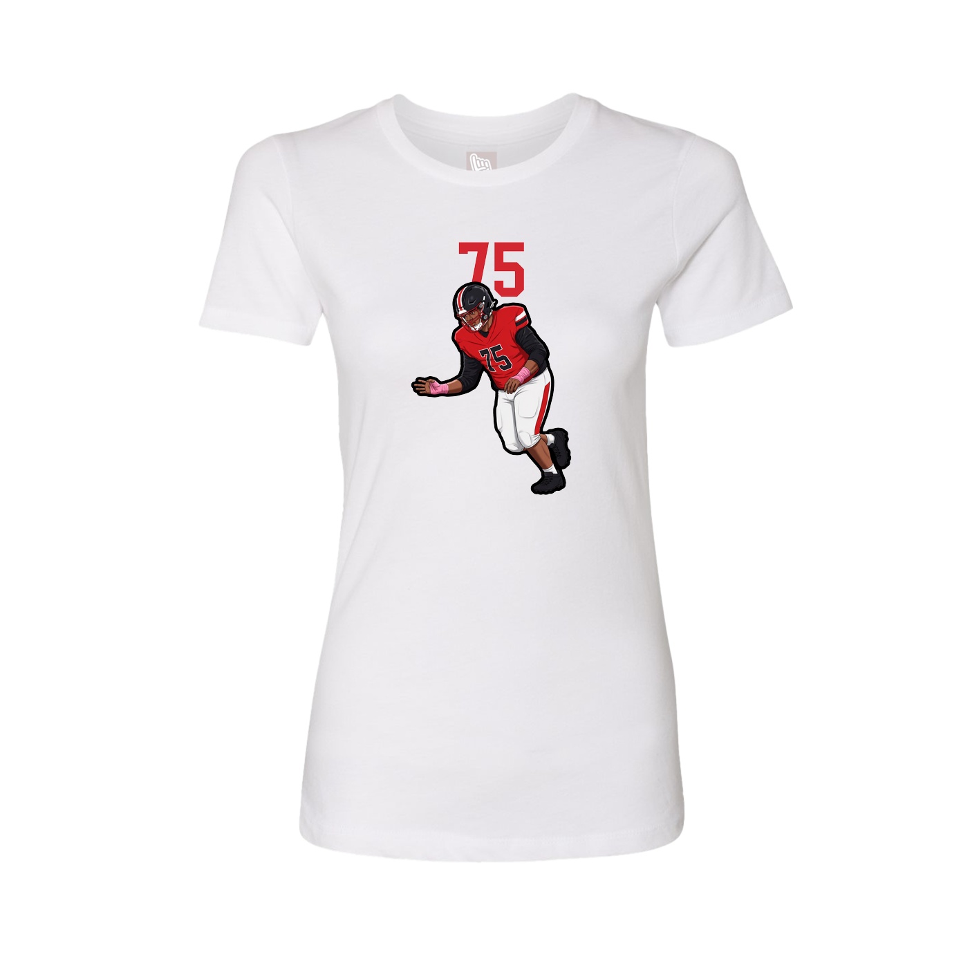 Fitted Women's Tee — Number Top in White
