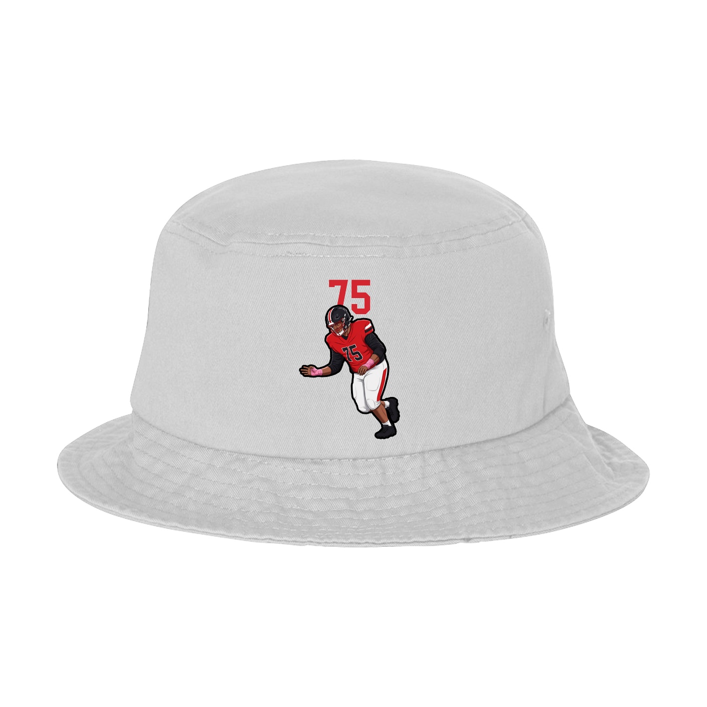Bucket Cap — Number Top in White
