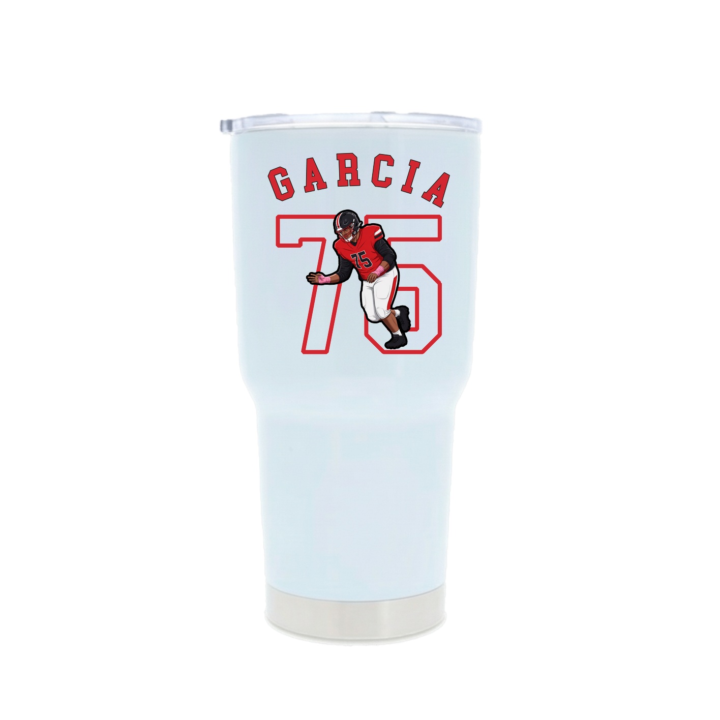 30oz Stainless Steel Tumbler — Shirsey Arch in White