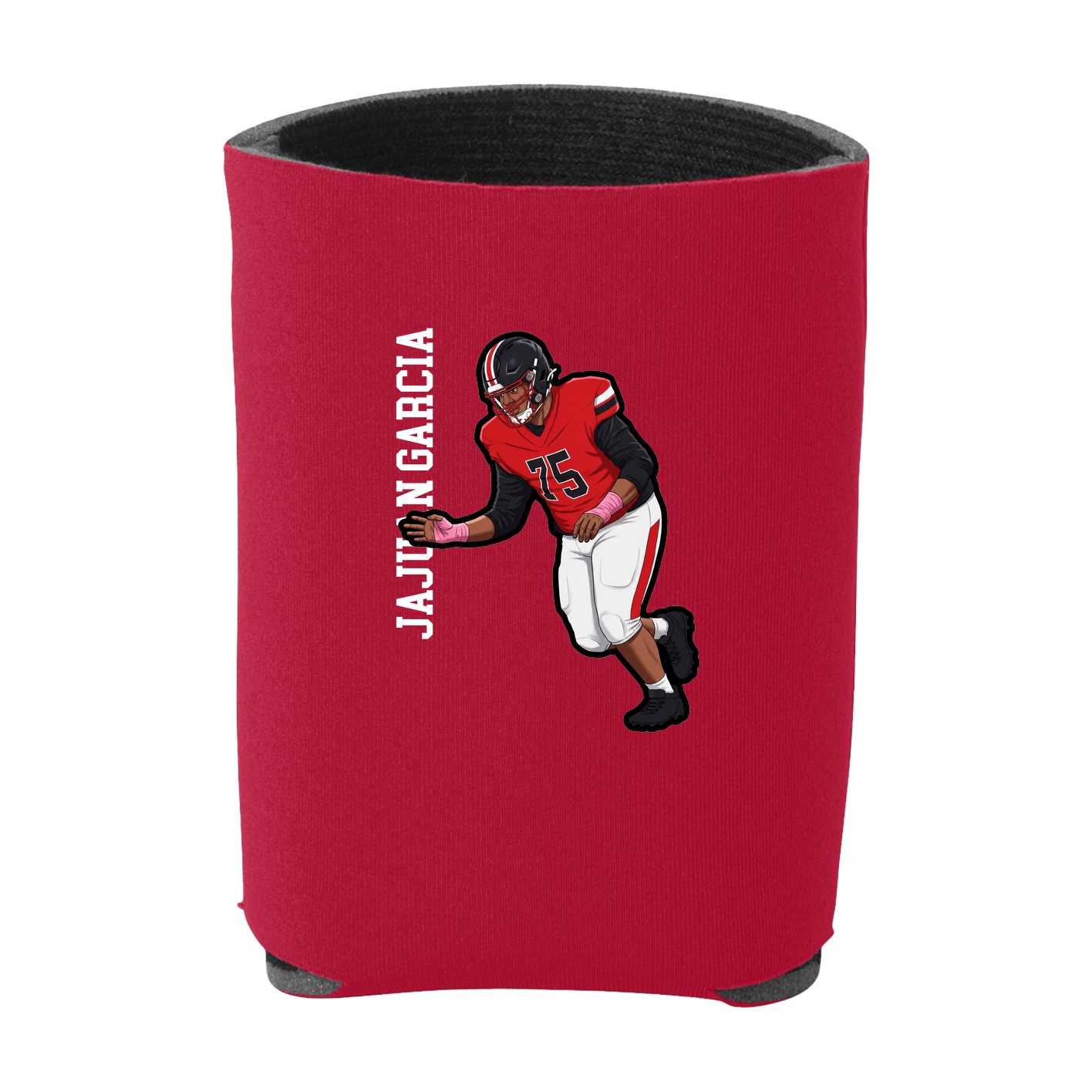 Can Holder — Name Vertical in Red