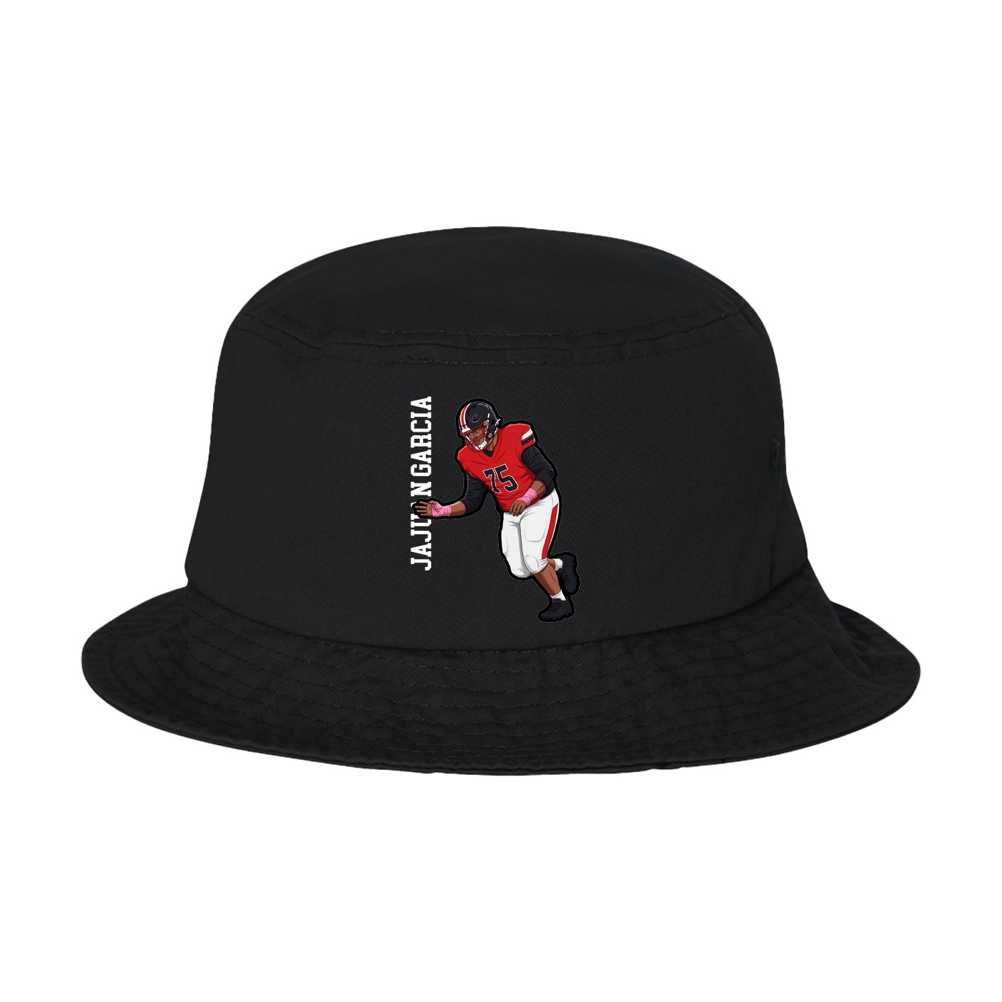 Bucket Cap — Name Vertical in Black