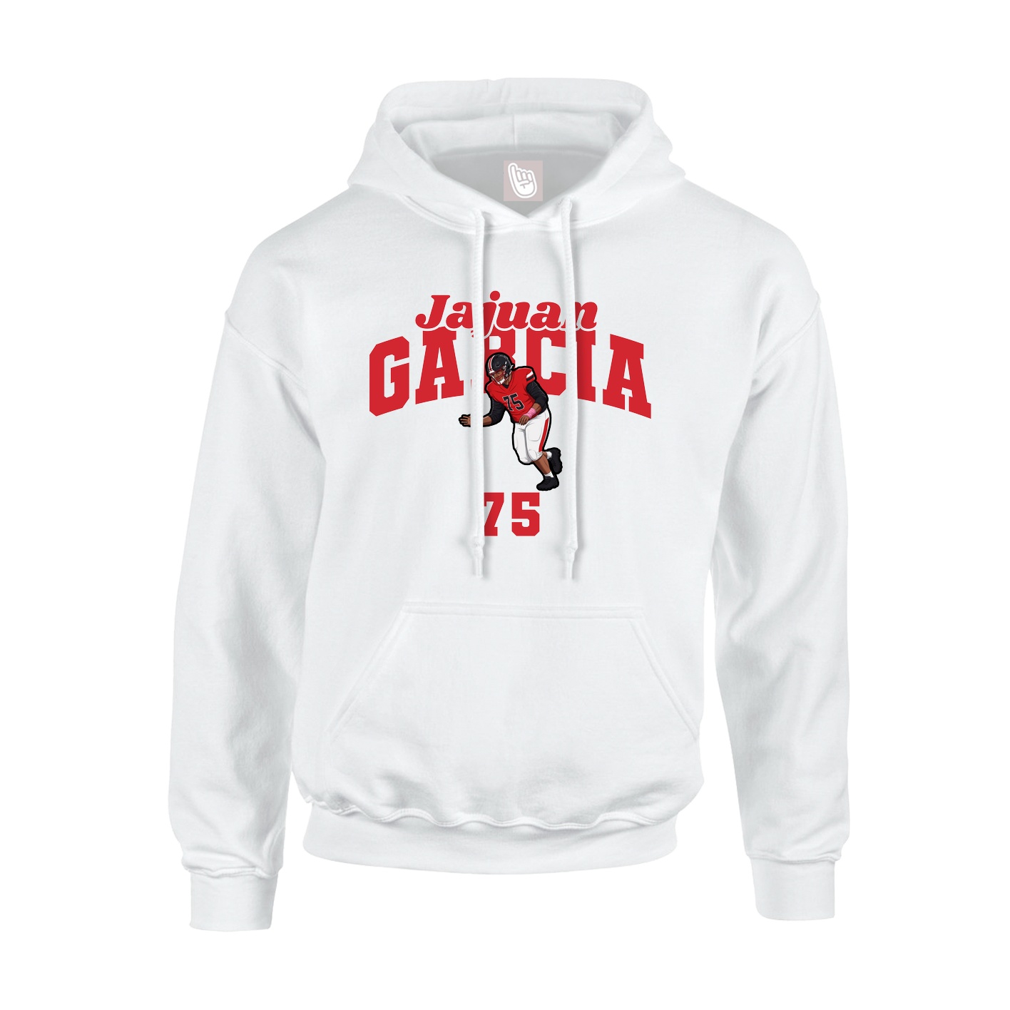 Youth Hoodie — Signature Arch in White