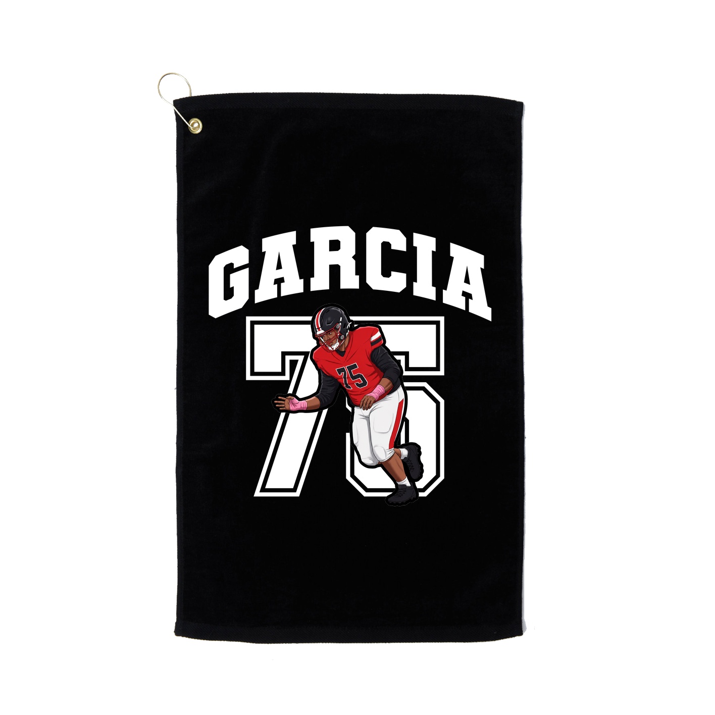 Golf Towel — Number in Black