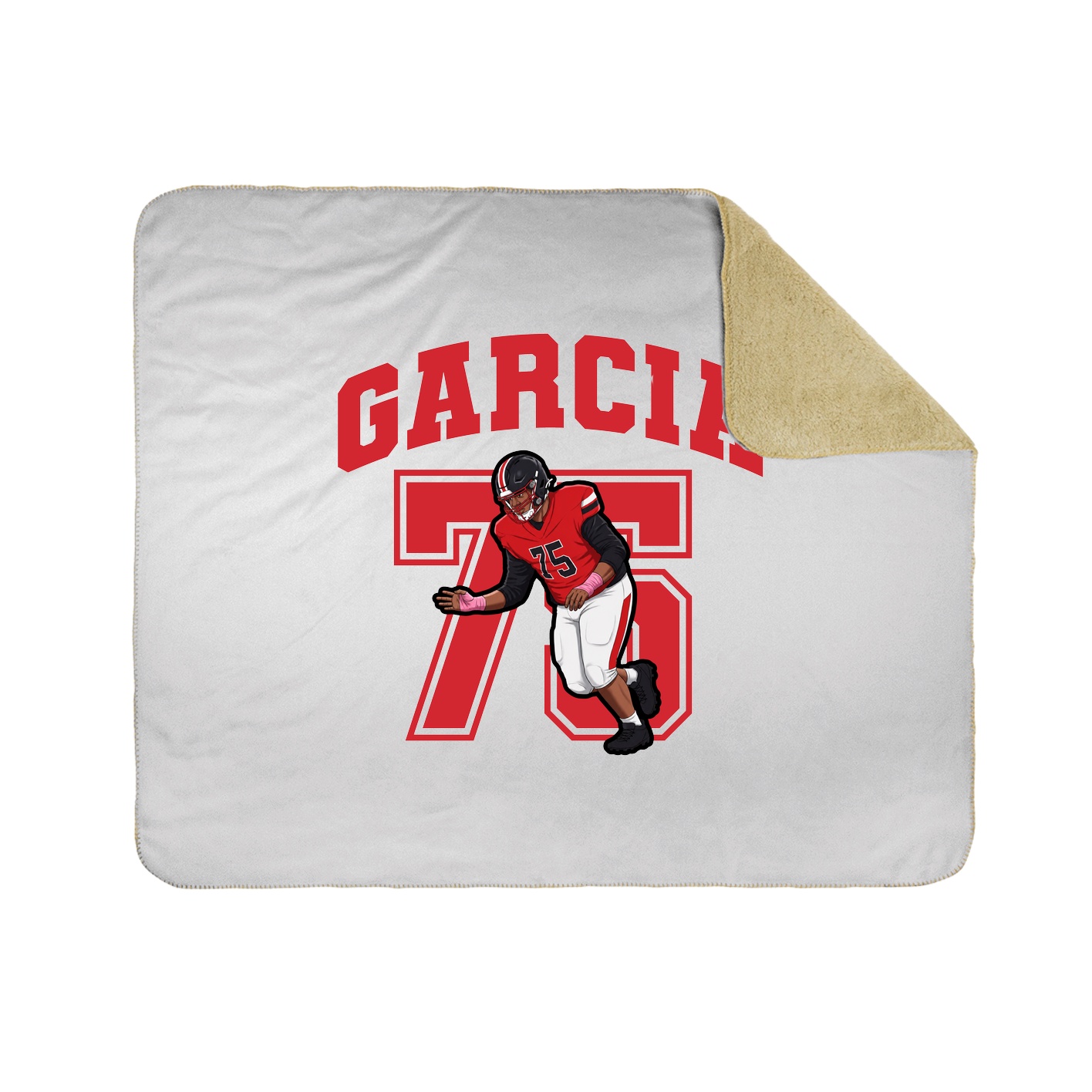 Throw Blanket — Number in White