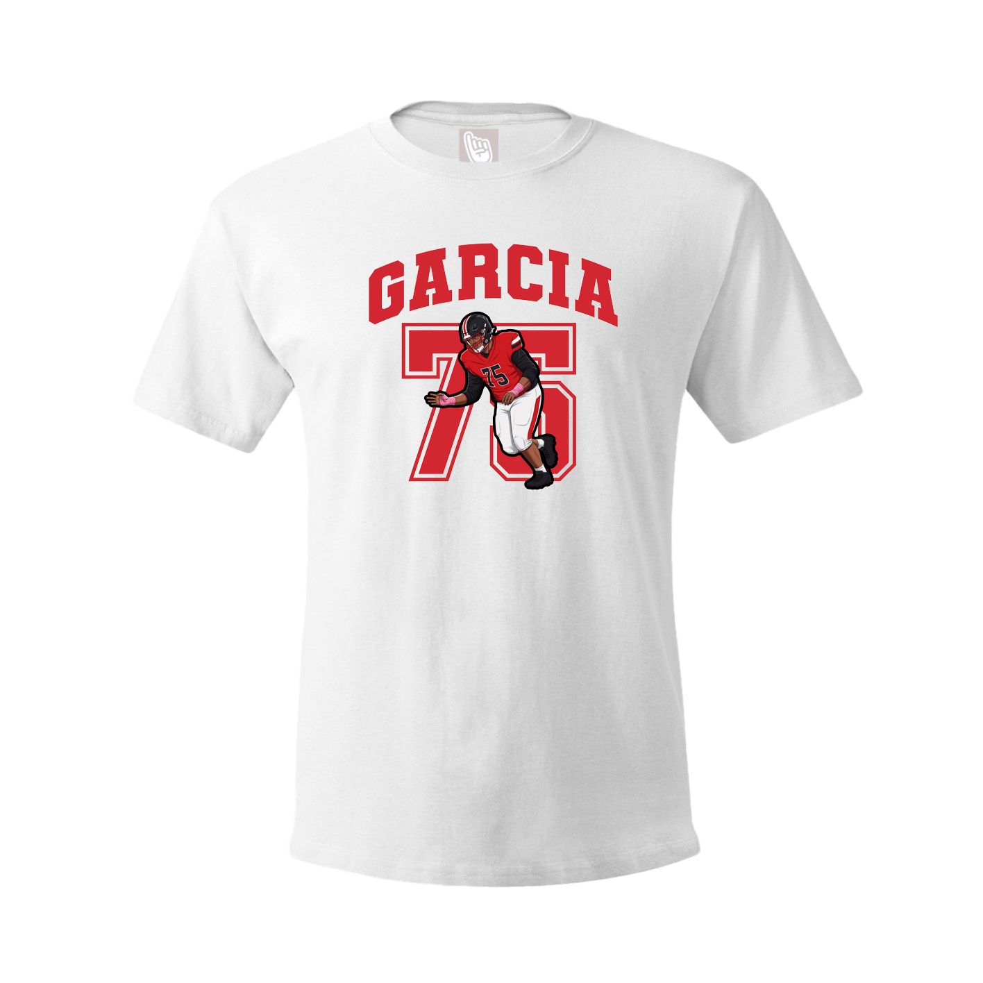 Youth Tee — Number in White