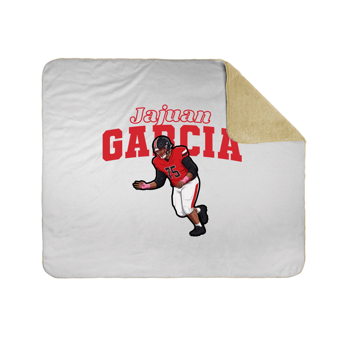 Throw Blanket — Name Arch in White