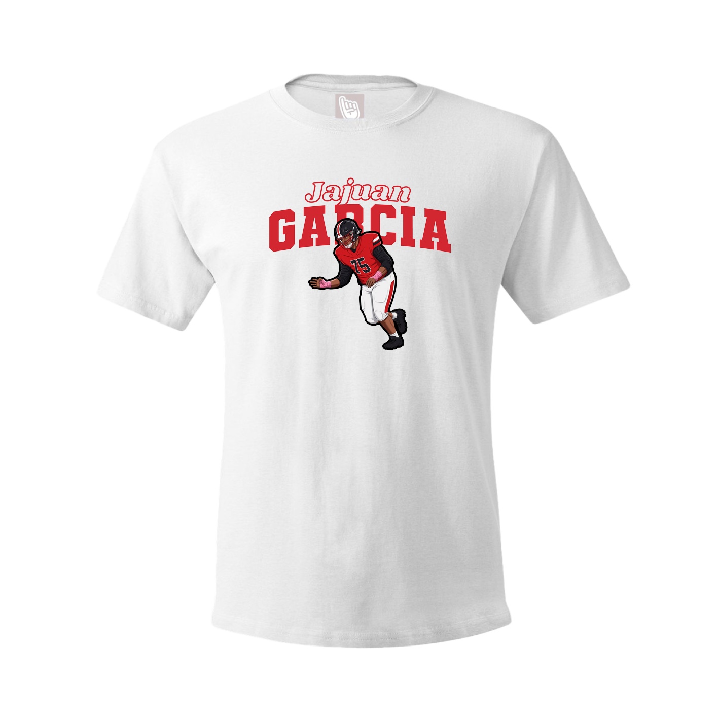 Youth Tee — Name Arch in White
