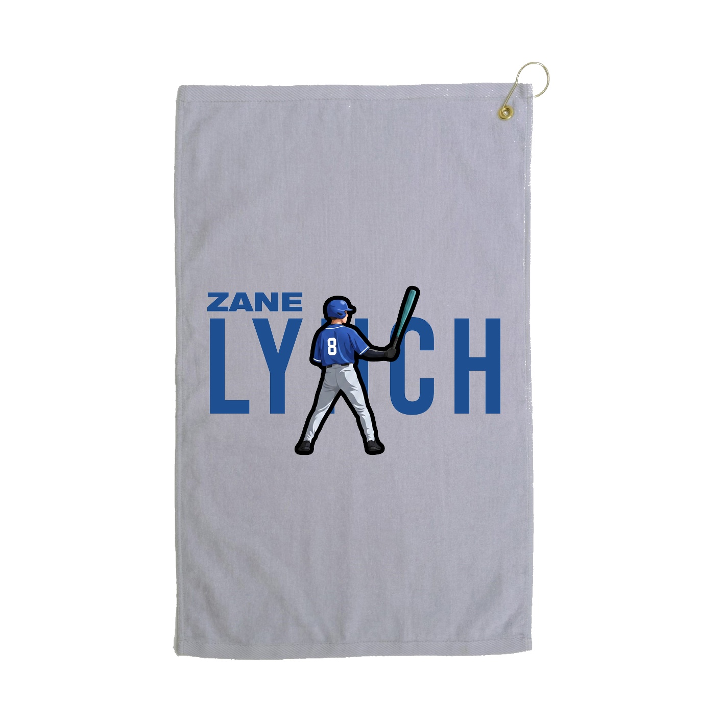 Golf Towel — Player Name in Grey