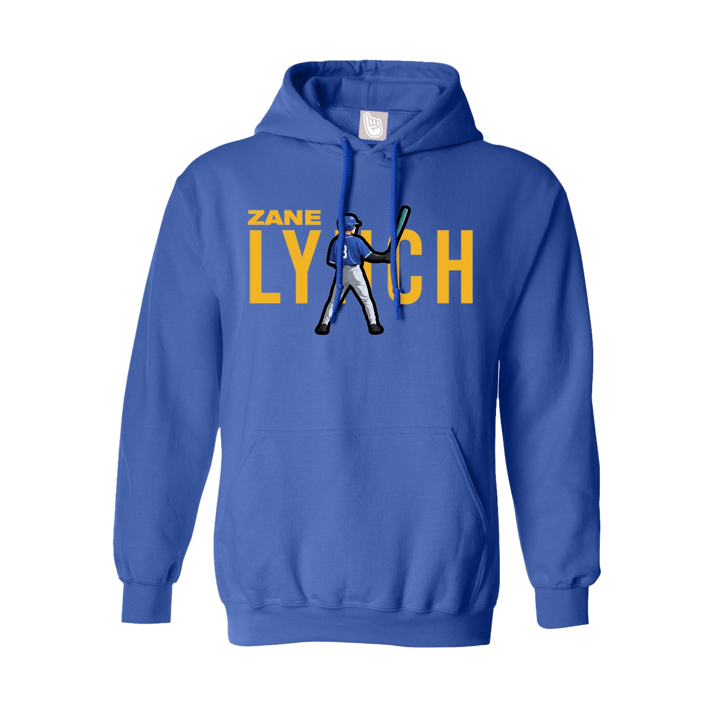 Youth Hoodie — Player Name in Royal