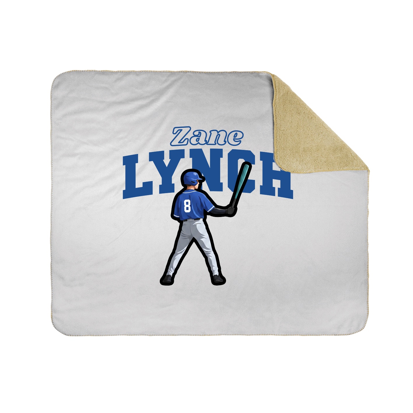 Throw Blanket — Name Arch in White