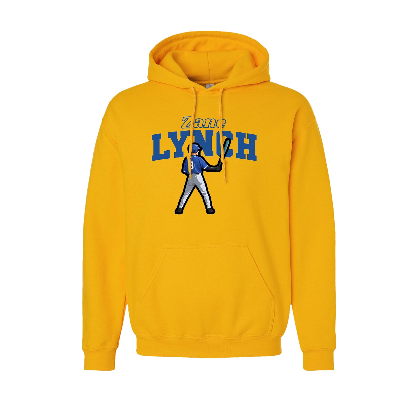 Youth Hoodie — Name Arch in Gold