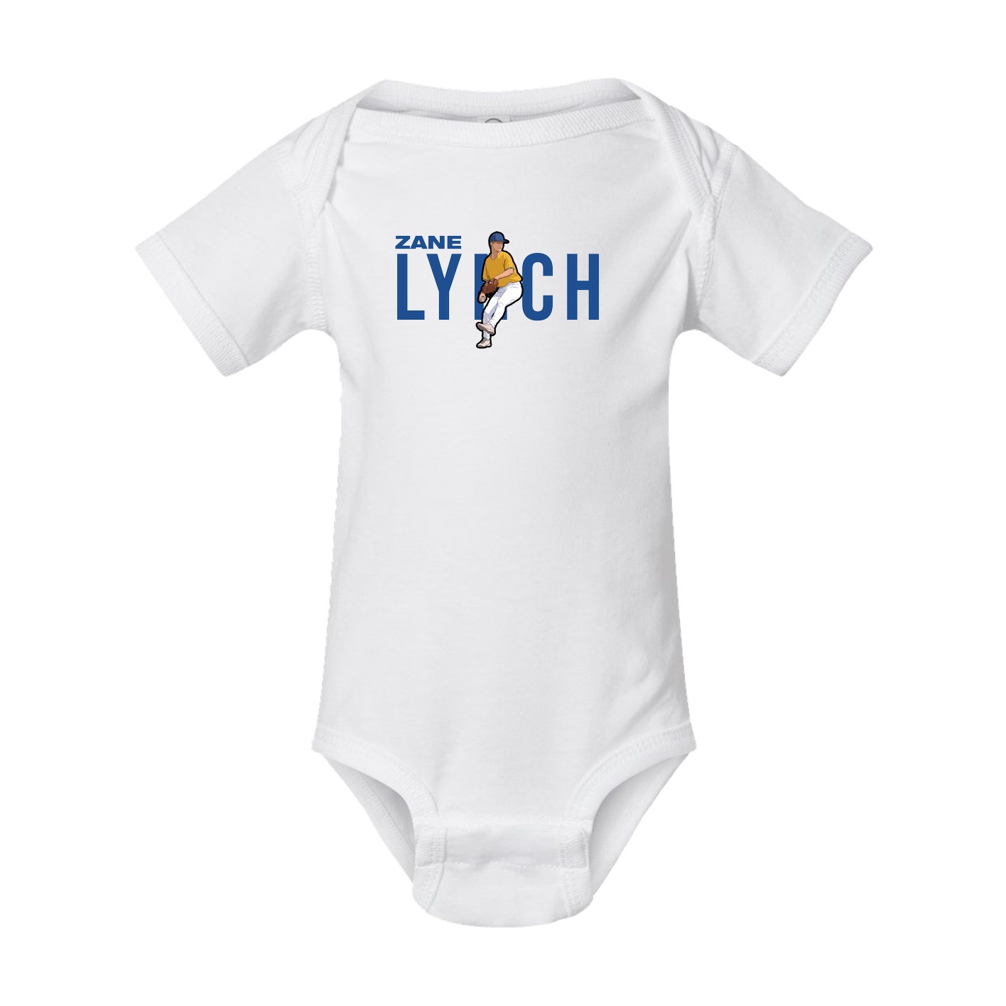 Baby Onesie — Player Name in White