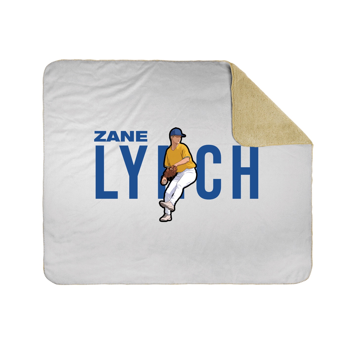 Throw Blanket — Player Name in White