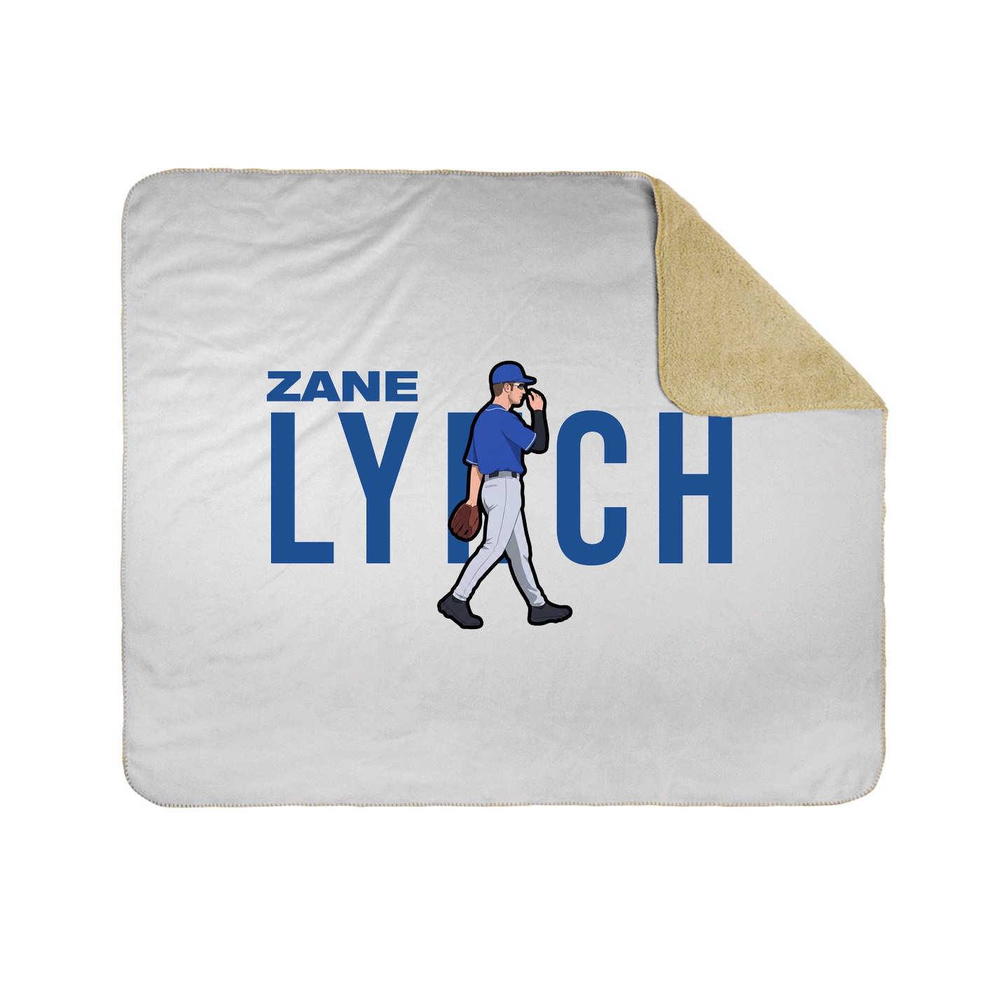 Throw Blanket — Player Name in White