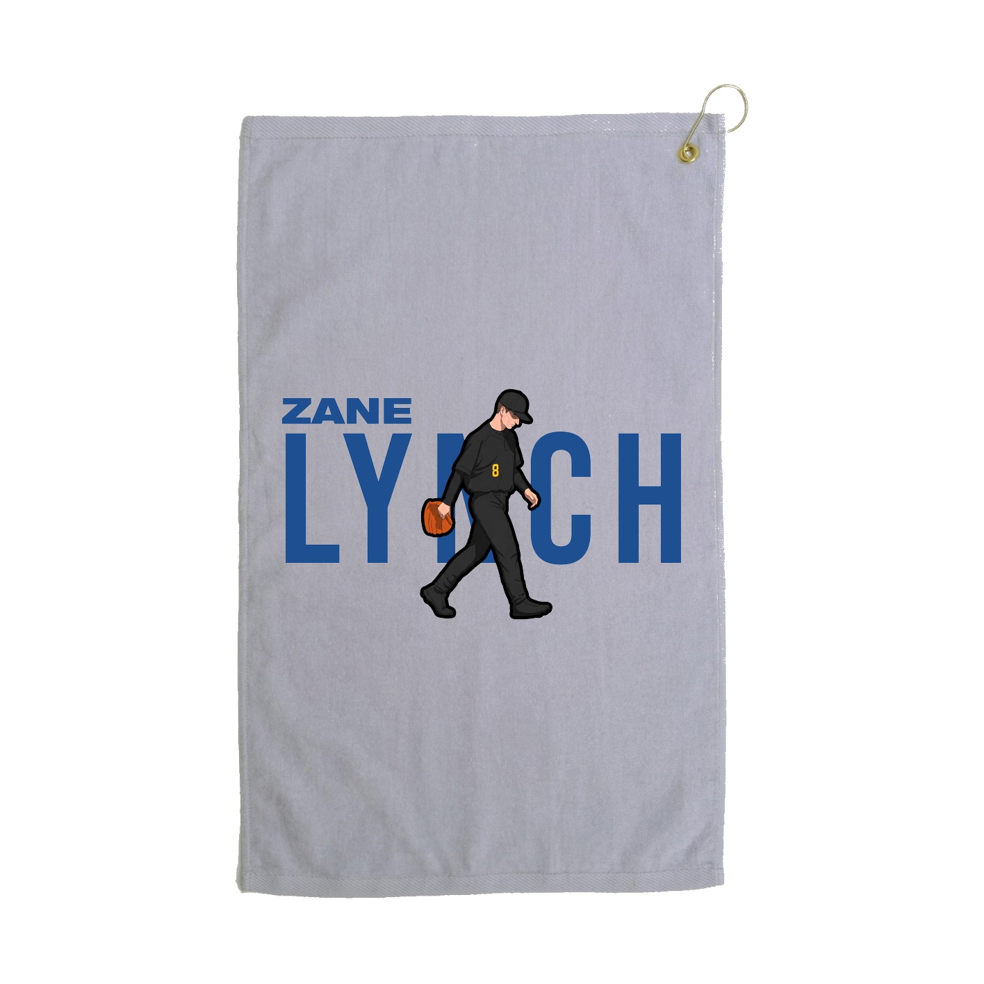 Golf Towel — Player Name in Grey