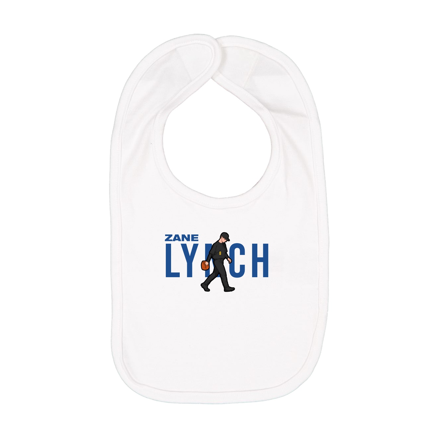 Infant Bib — Player Name in White