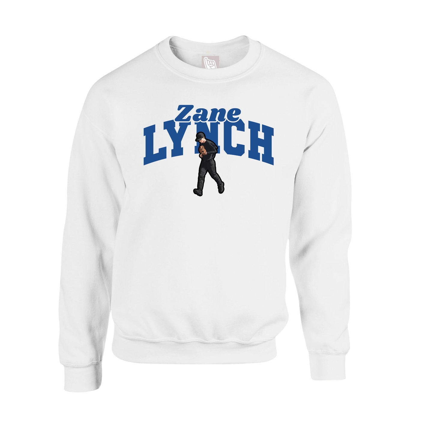 Fleece Crew — Signature Arch in White