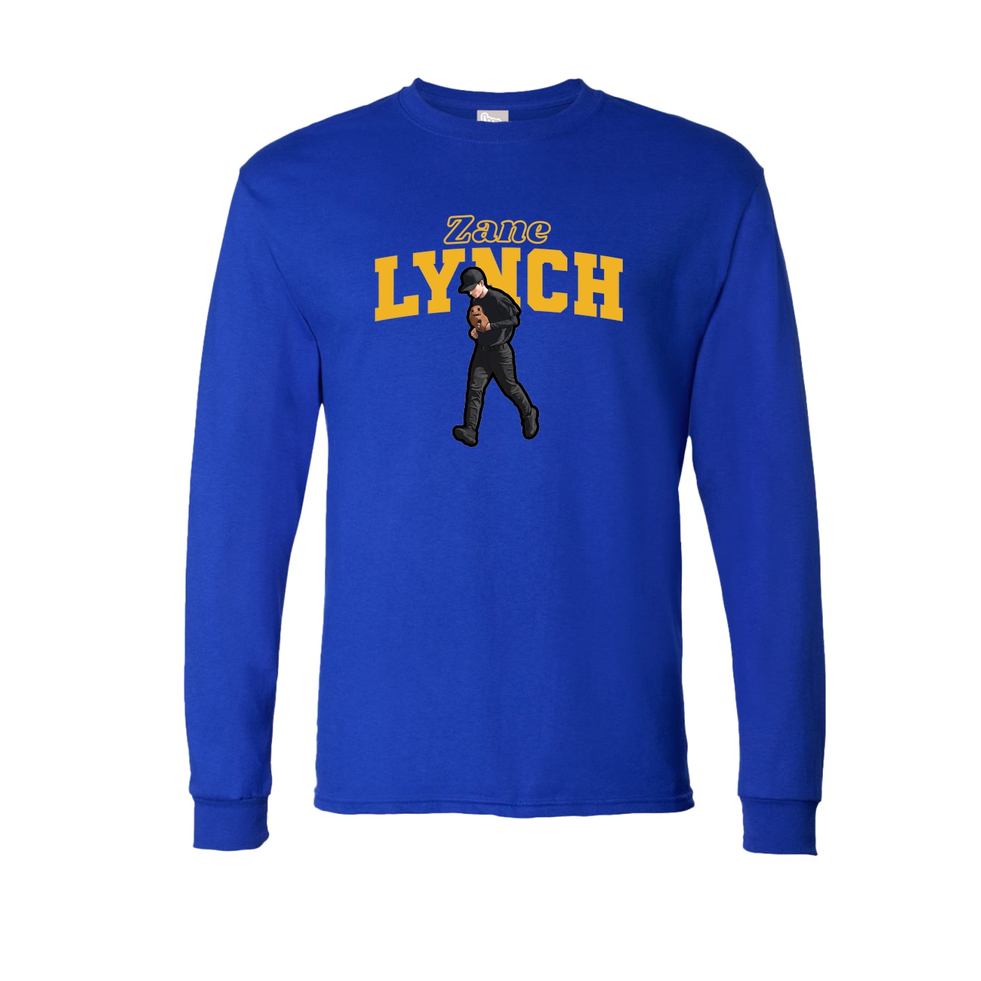 Long Sleeve Tee — Name Arch in Royal