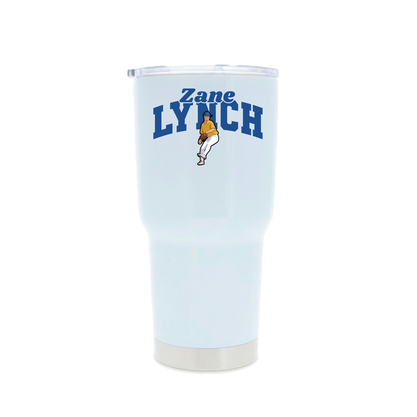 30oz Stainless Steel Tumbler — Signature Arch in White
