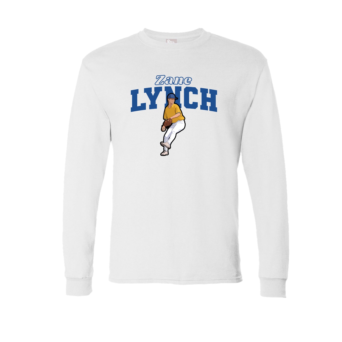 Long Sleeve Tee — Name Arch in White