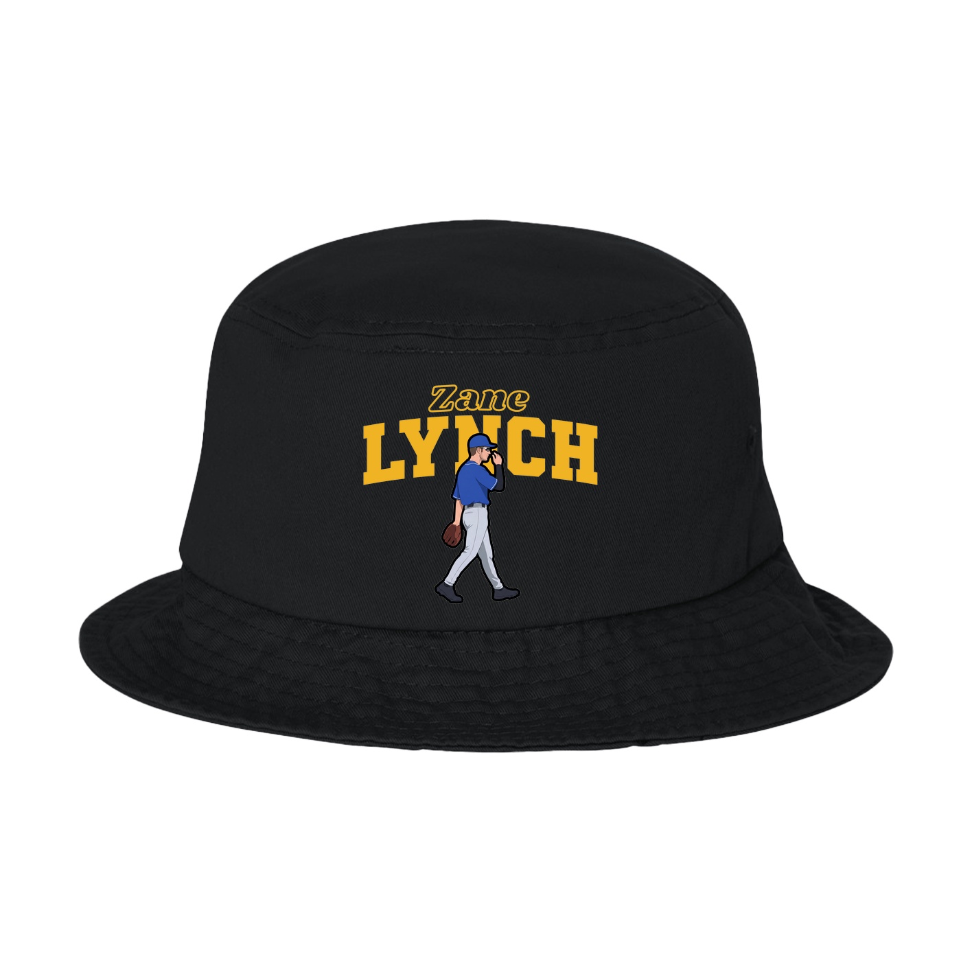 Bucket Cap — Name Arch in Black
