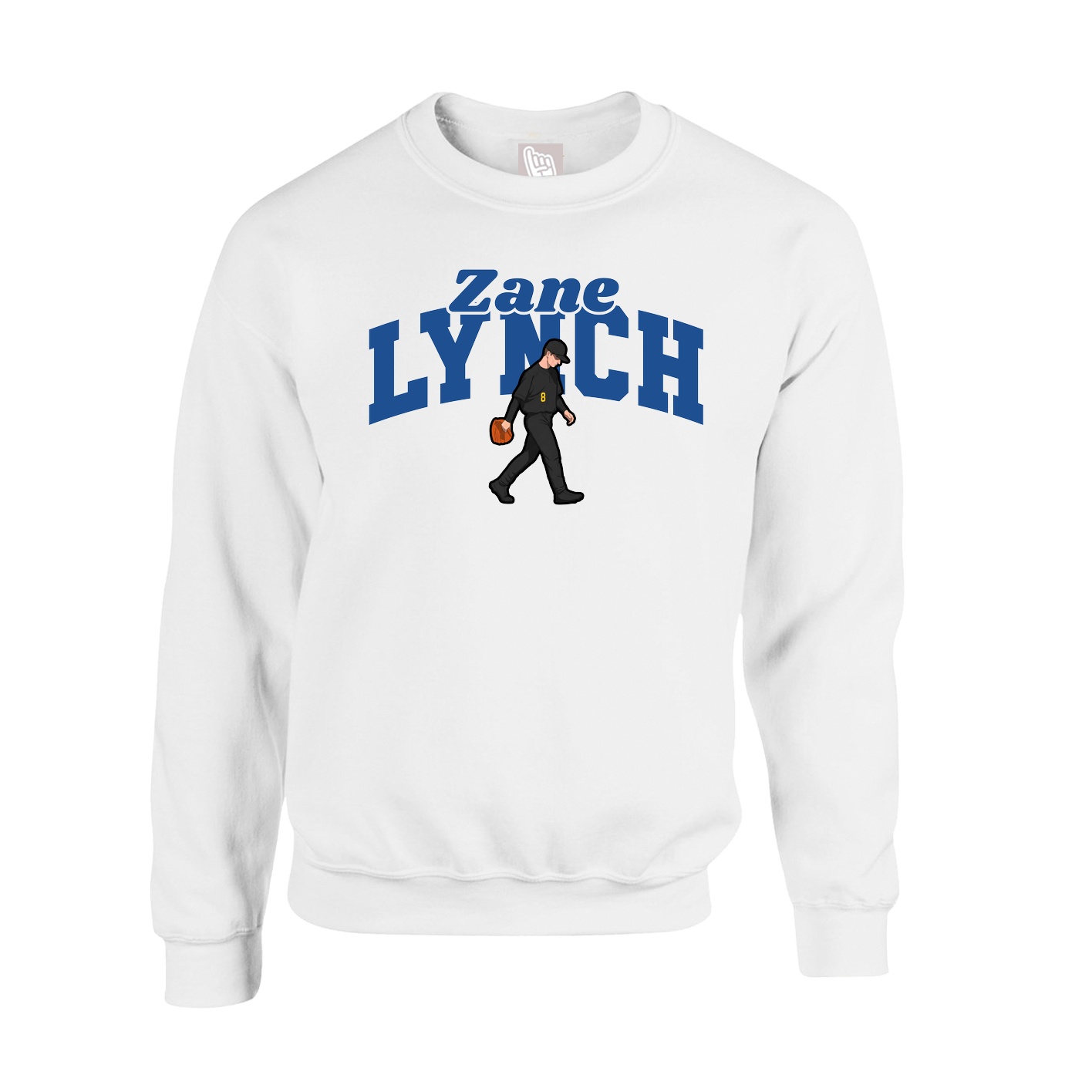 Fleece Crew — Signature Arch in White