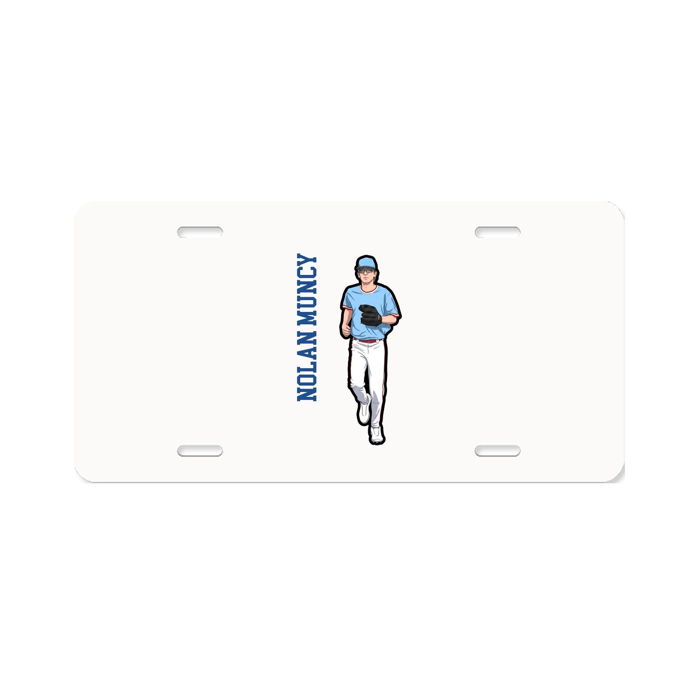 License Plate — Name Vertical in Classic