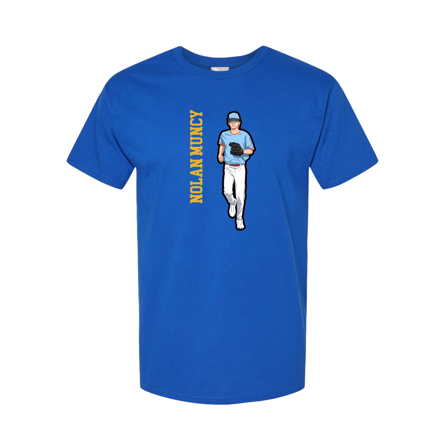 Youth Tee — Name Vertical in Royal