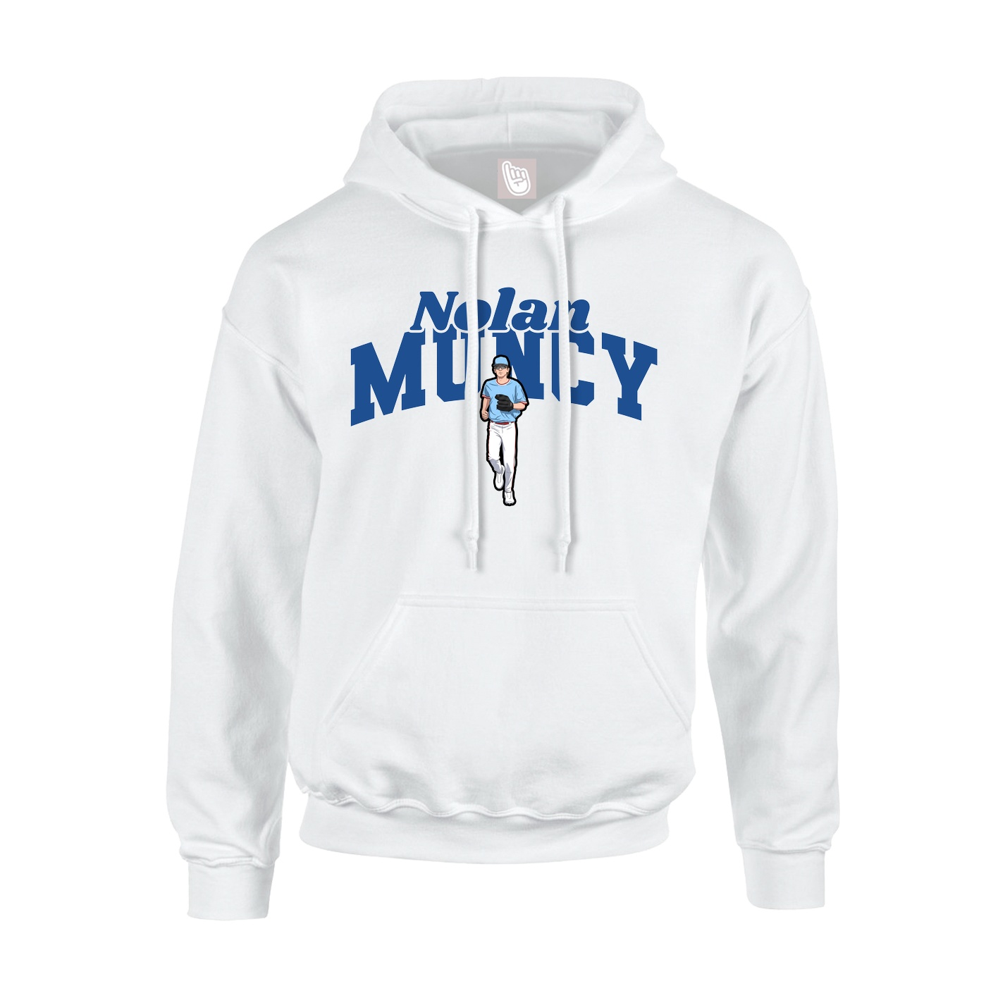 Youth Hoodie — Signature Arch in White