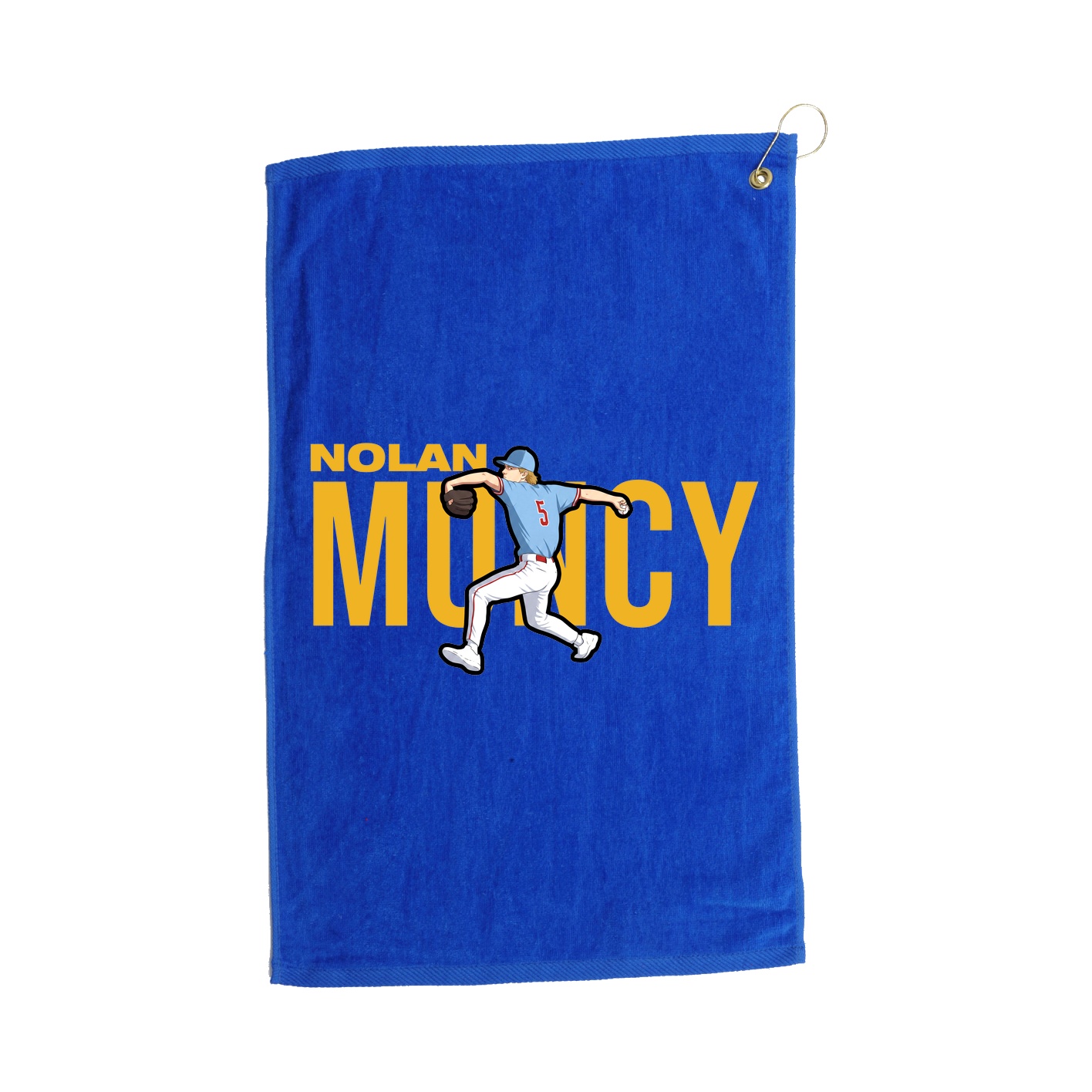 Golf Towel — Player Name in Royal