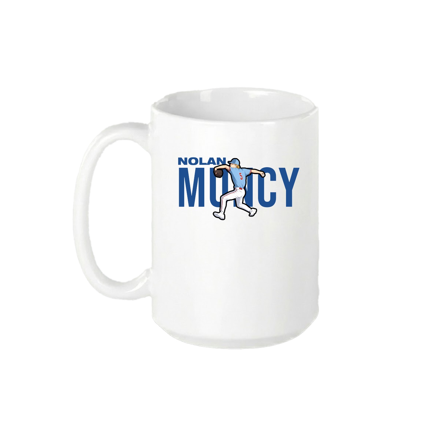 15oz Coffee Mug — Player Name in White