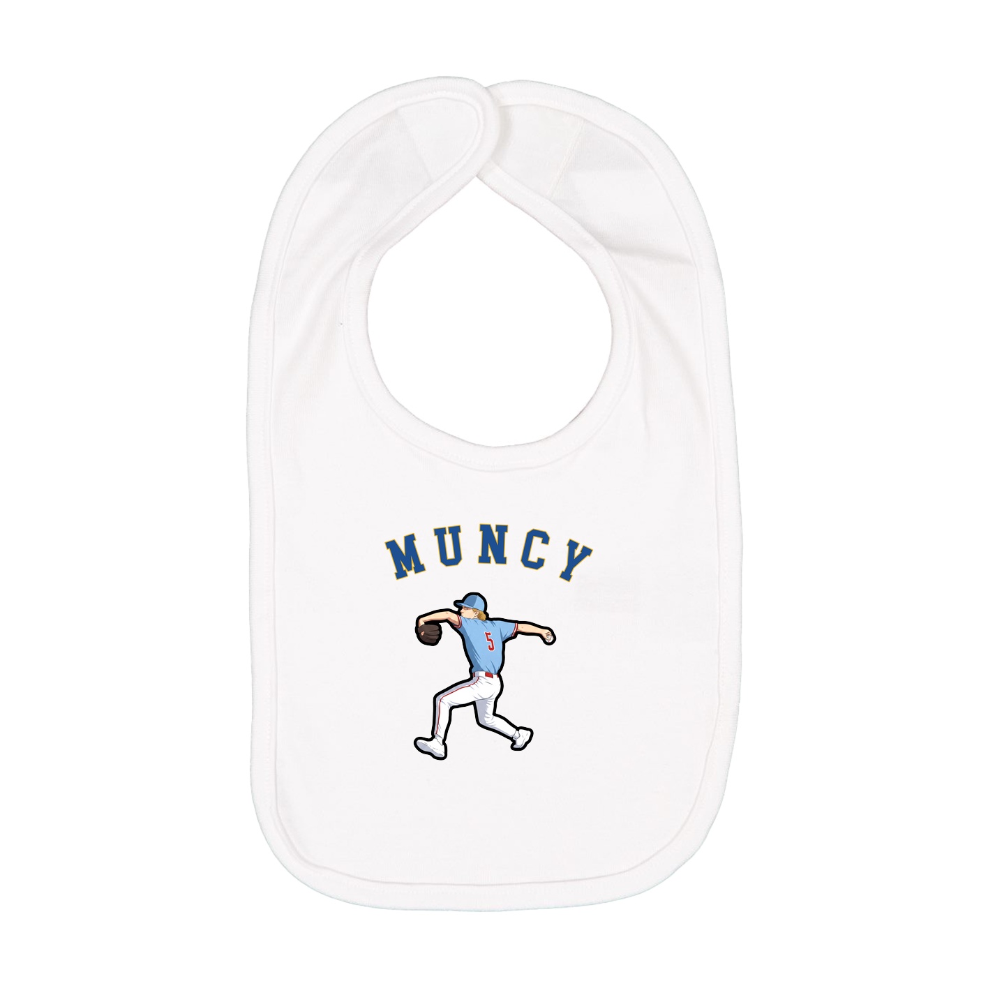 Infant Bib — Shirsey Arch in White
