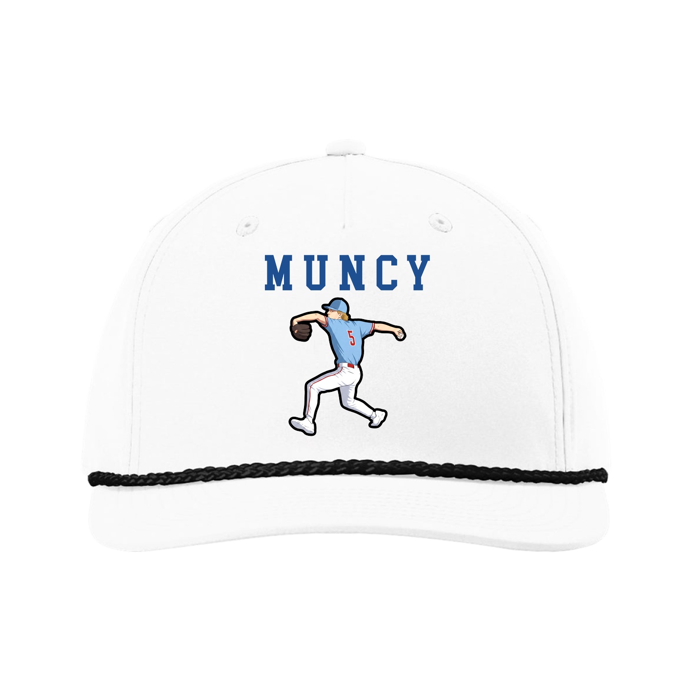 Five-Panel Classic Rope Cap — Shirsey in White