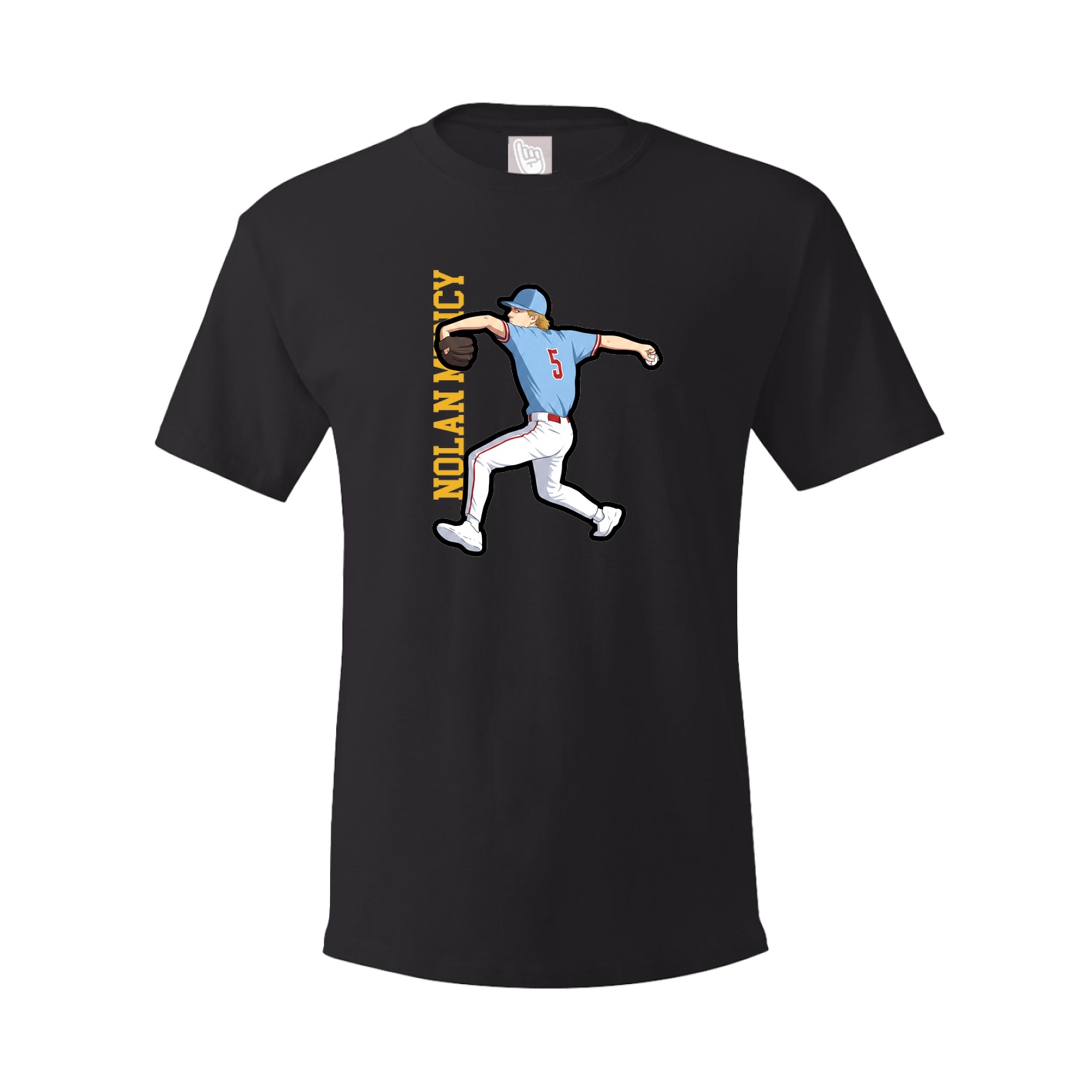 Tee — Name Vertical in Black