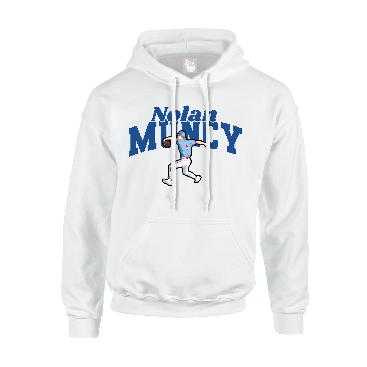 Youth Hoodie — Signature Arch in White