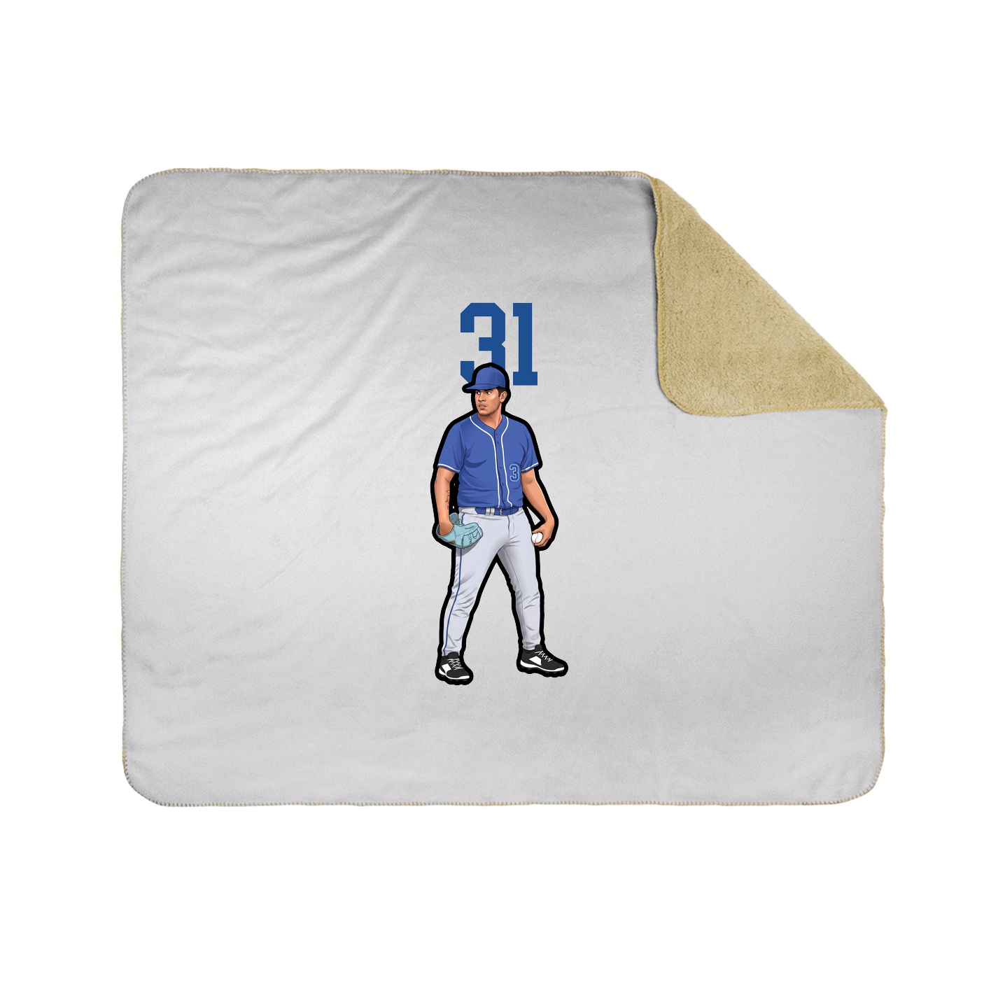 Throw Blanket — Number Top in White