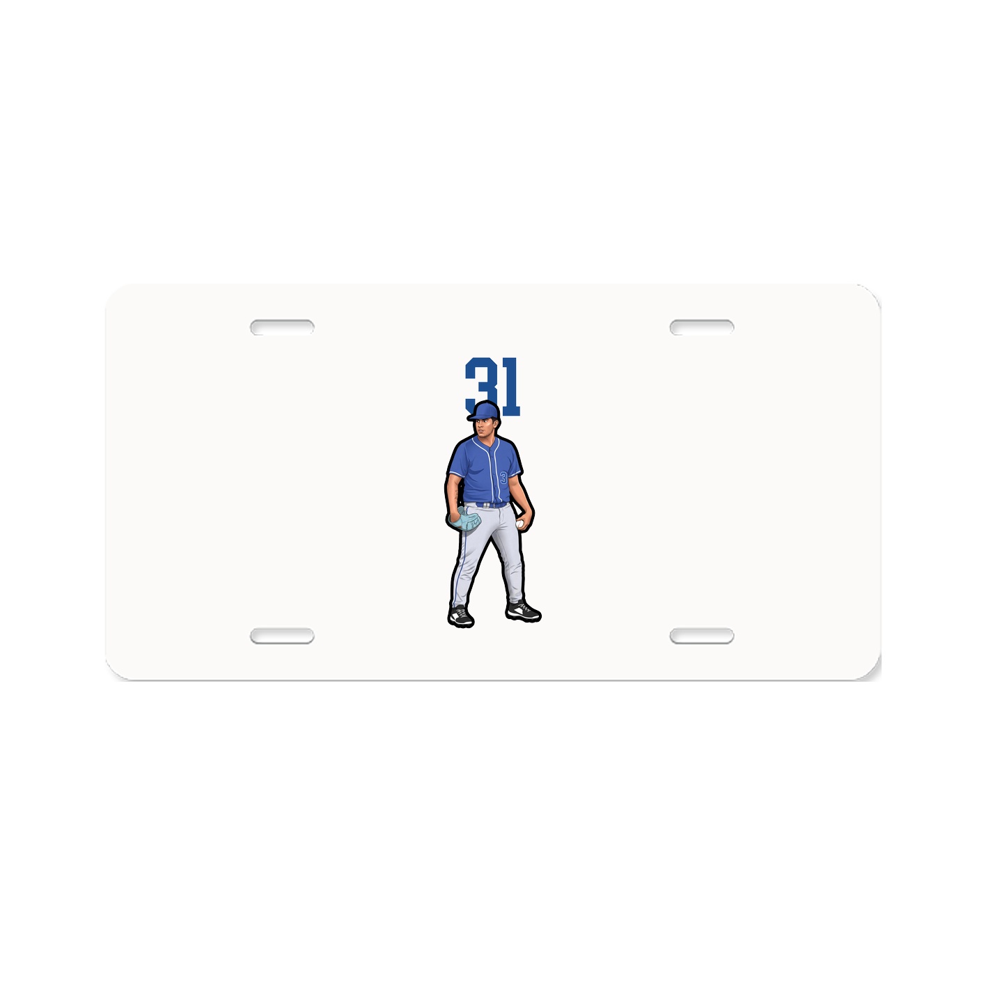 License Plate — Number Top in Classic