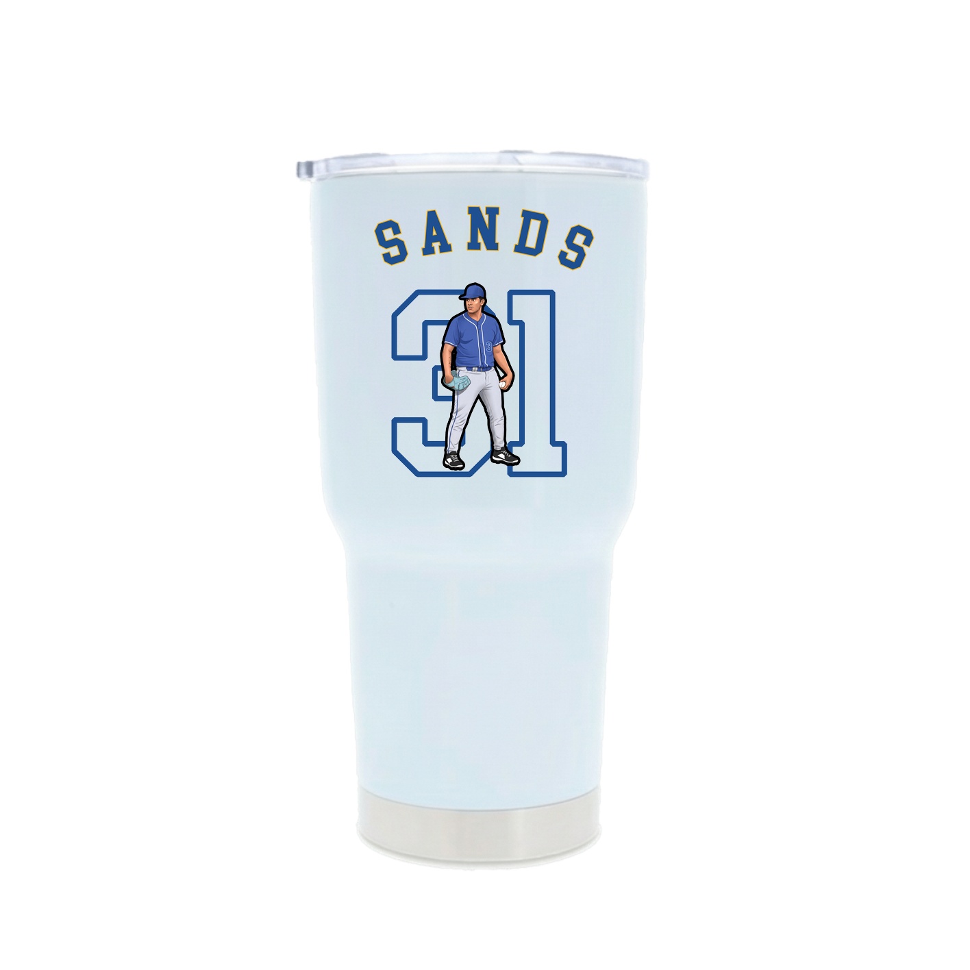 30oz Stainless Steel Tumbler — Shirsey Arch in White