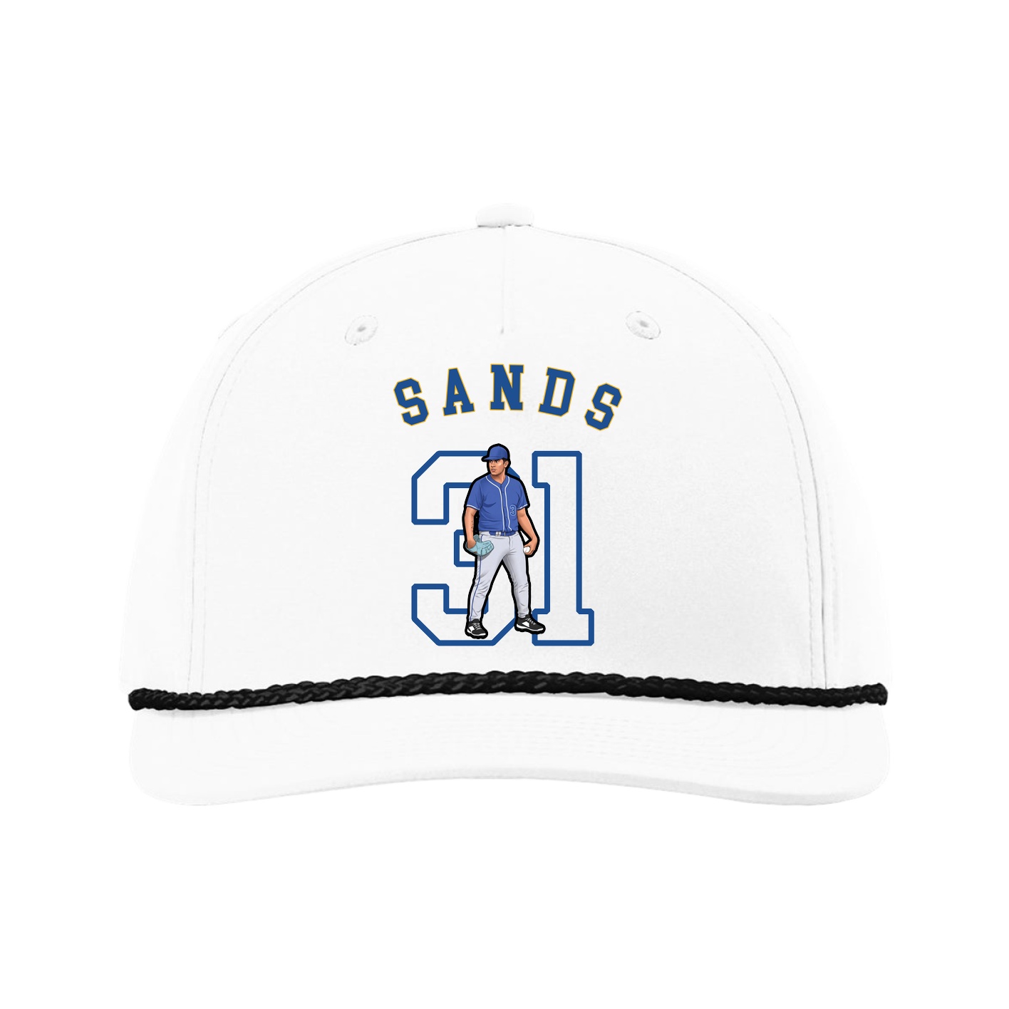 Five-Panel Classic Rope Cap — Shirsey Arch in White