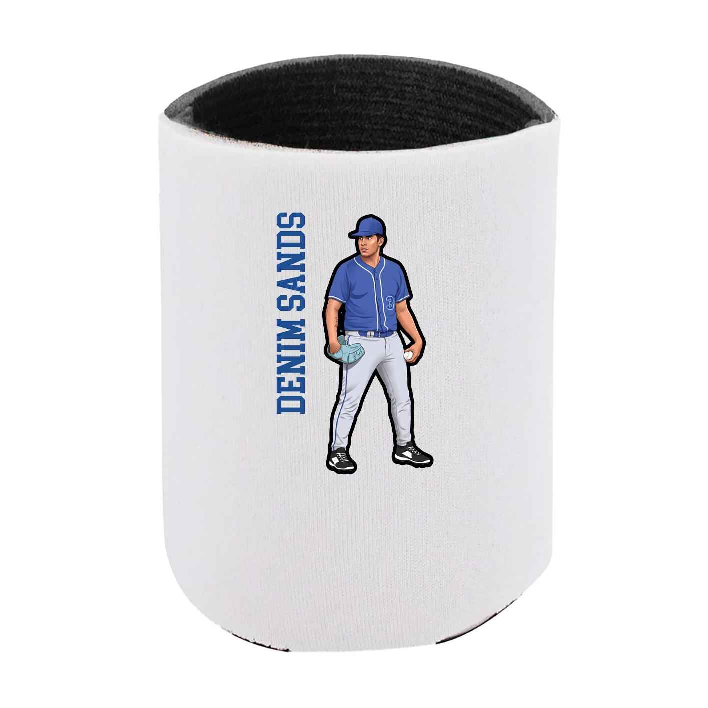 Can Holder — Name Vertical in White